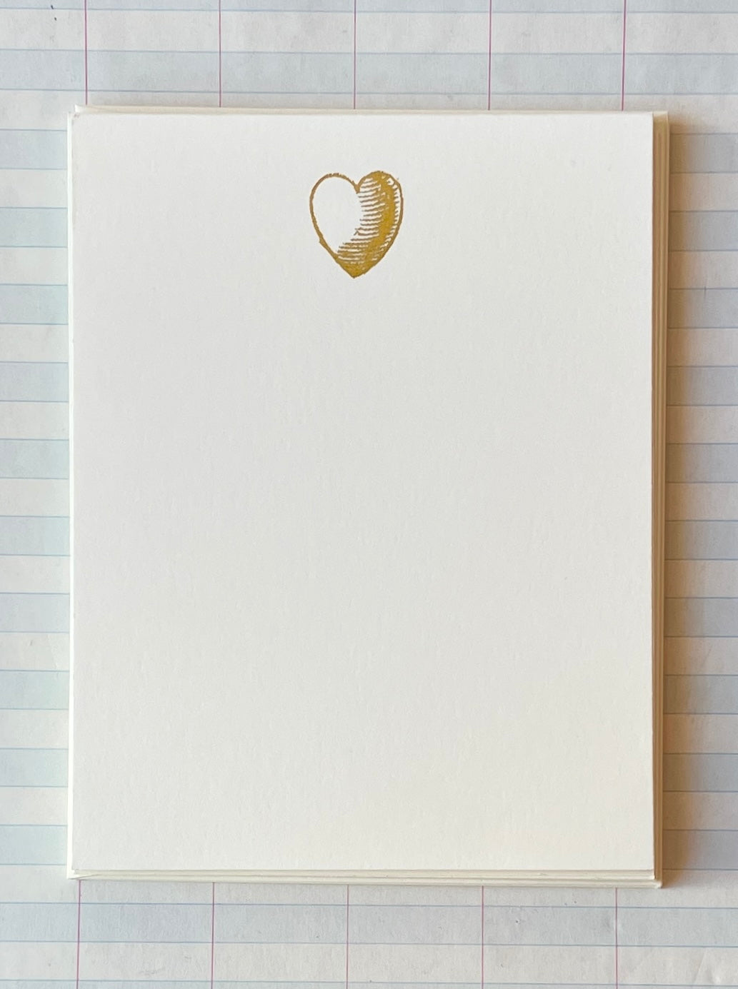 Shaded Heart Foil Pressed Stationery - PARCEL