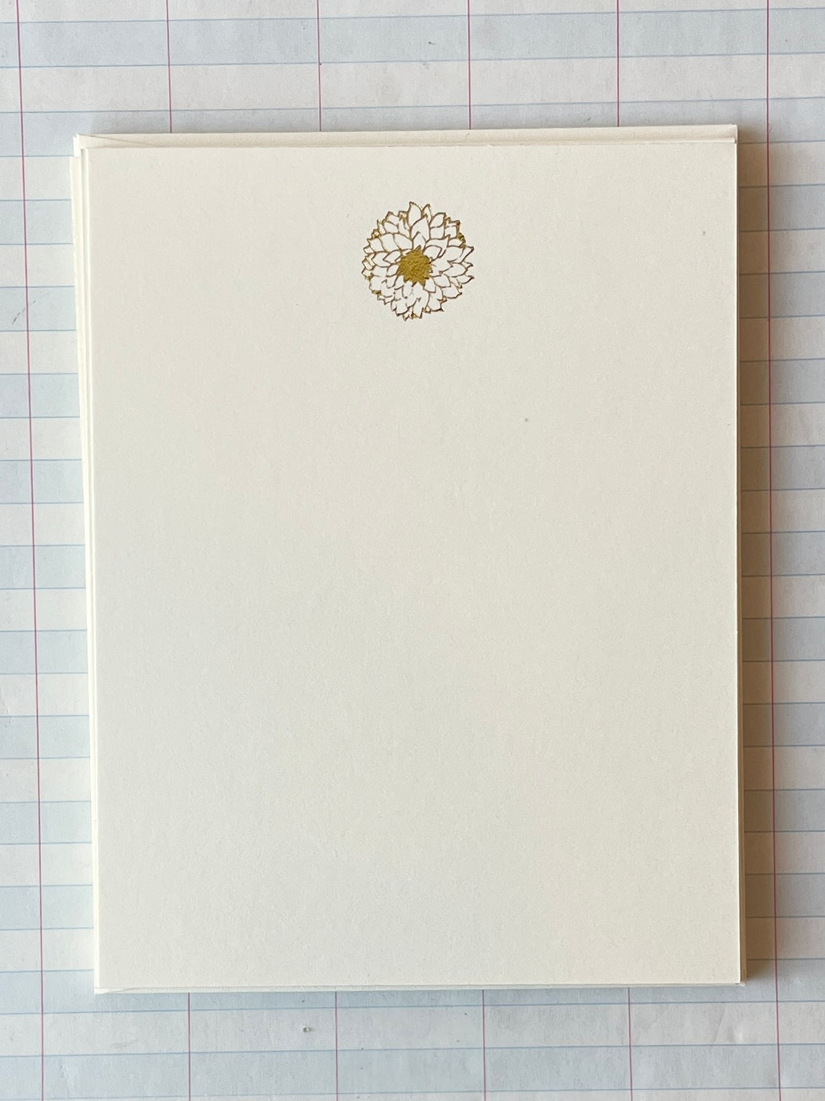 Small Dahlia Foil Pressed Stationery - PARCEL