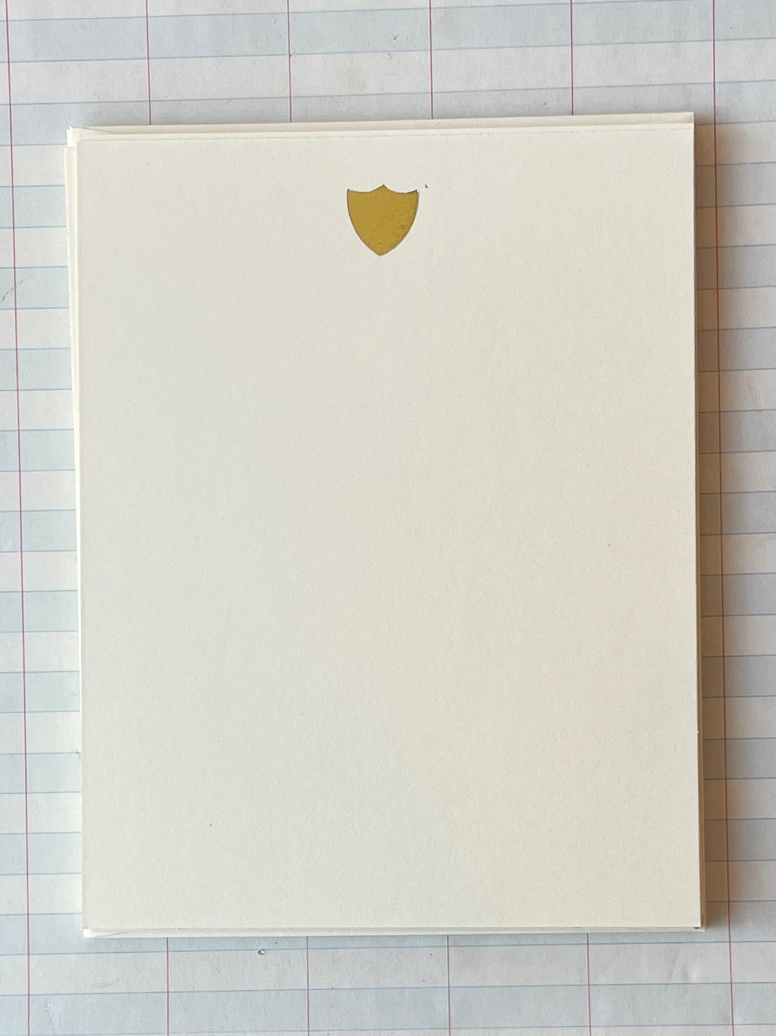 Tiny Shield Foil Pressed Stationery - PARCEL