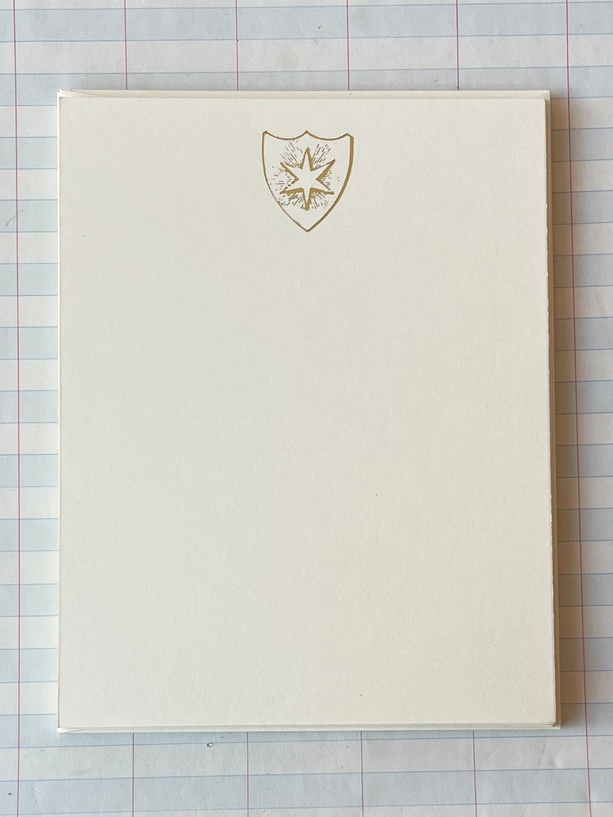 Star Shield Foil Pressed Stationery - PARCEL