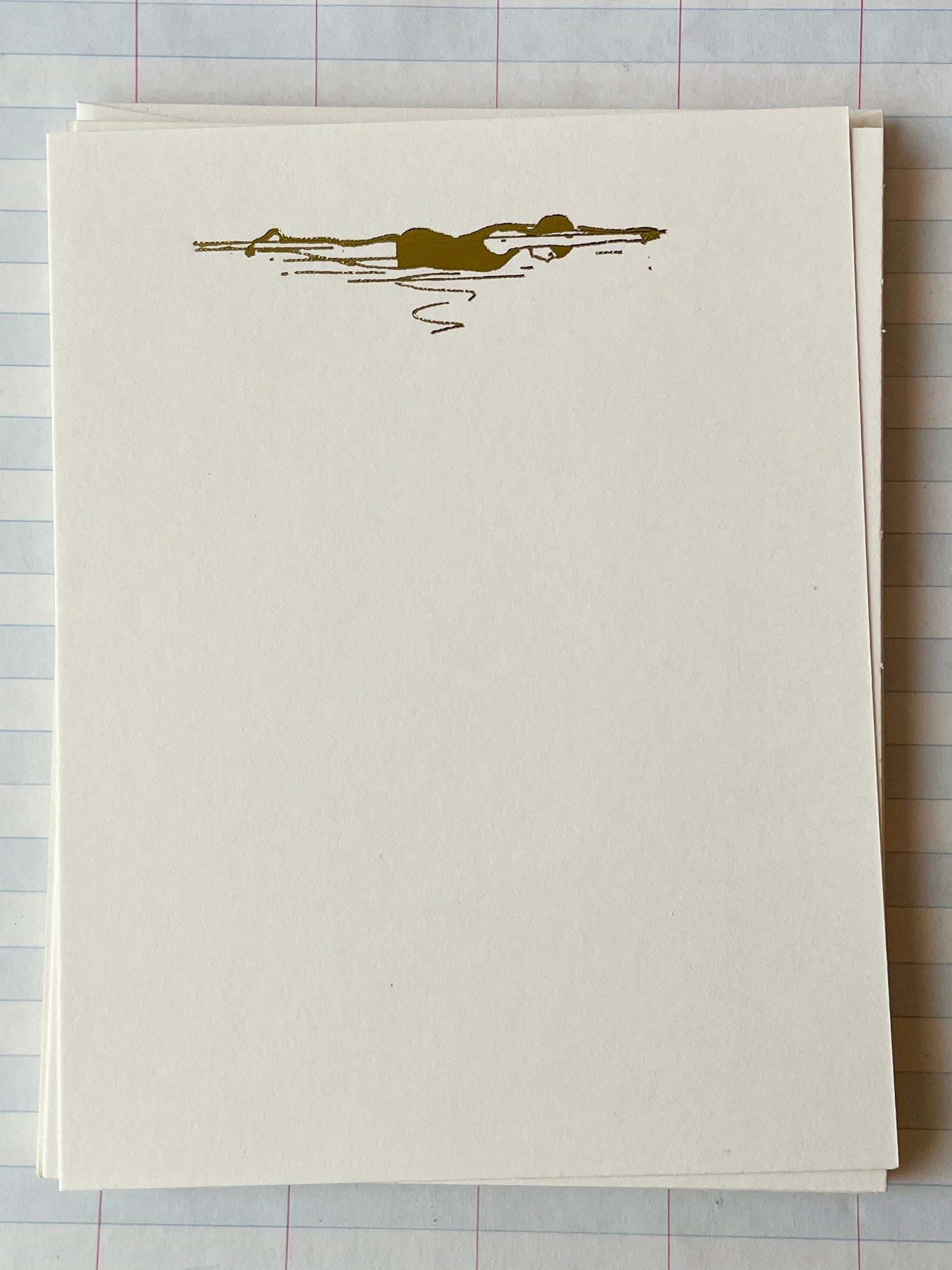 Swimmer Foil Pressed Stationery - PARCEL