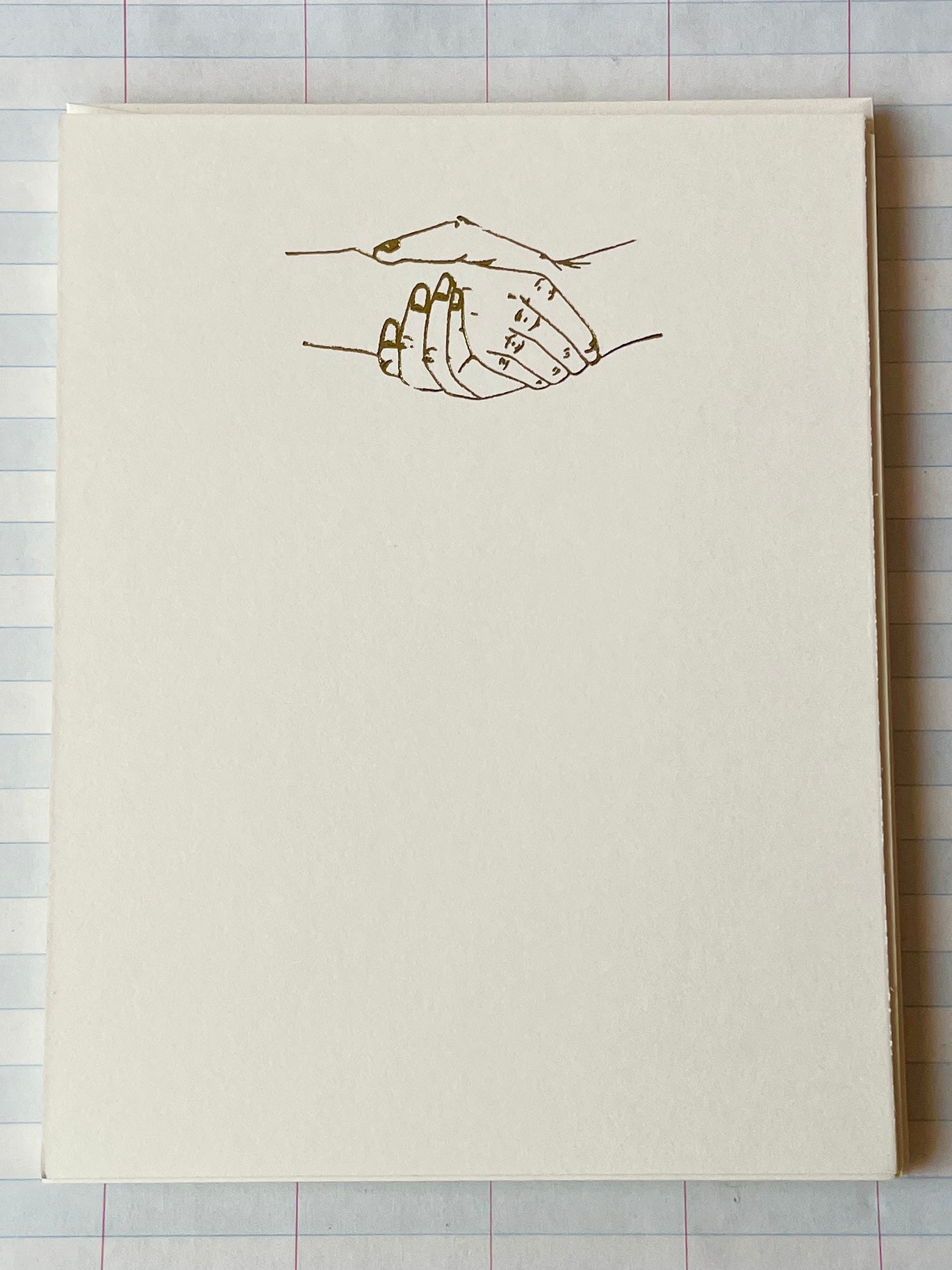 Holding Hands Foil Pressed Stationery - PARCEL
