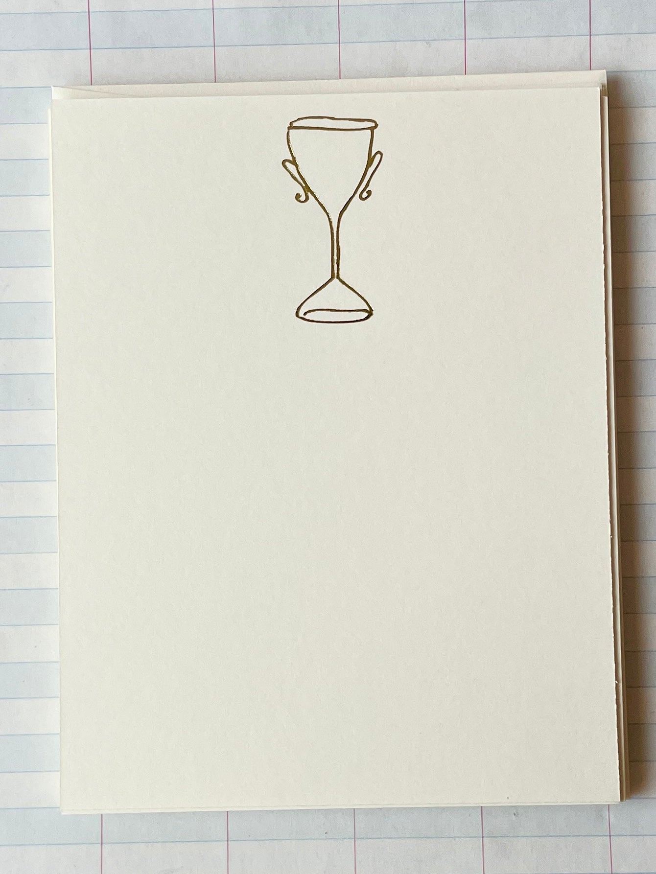 Tall Trophy Foil Pressed Stationery - PARCEL