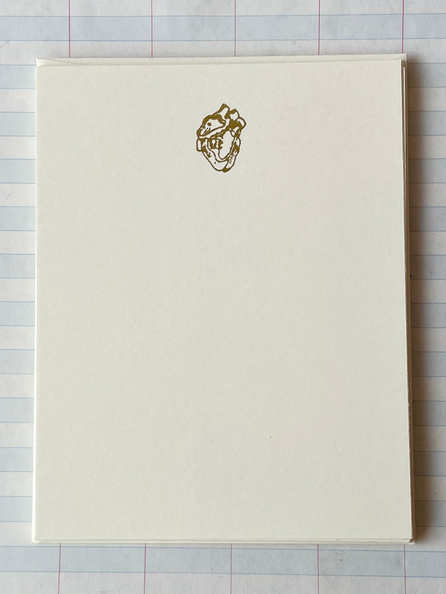 Anatomical Heart Foil Pressed Stationery - PARCEL