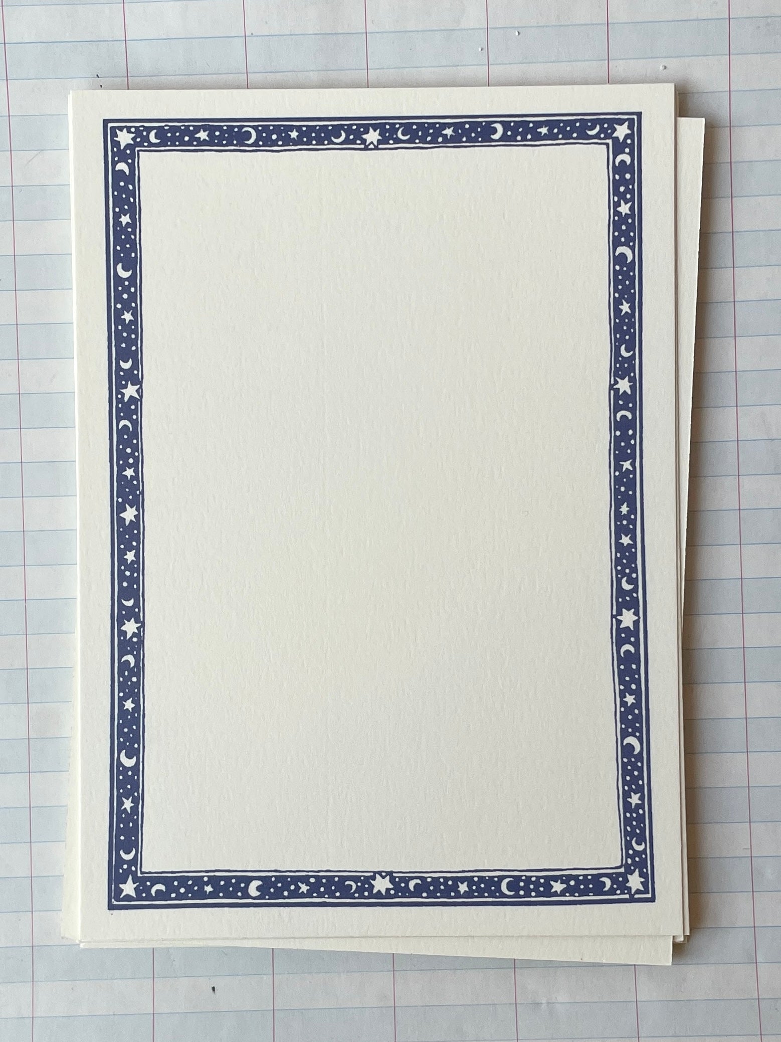 Moon and Stars Border Notecards - PARCEL