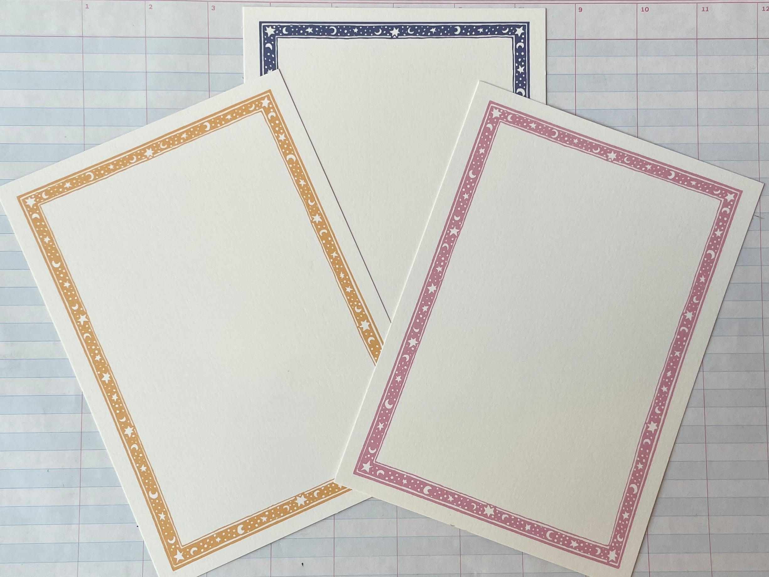 Moon and Stars Border Notecards - PARCEL