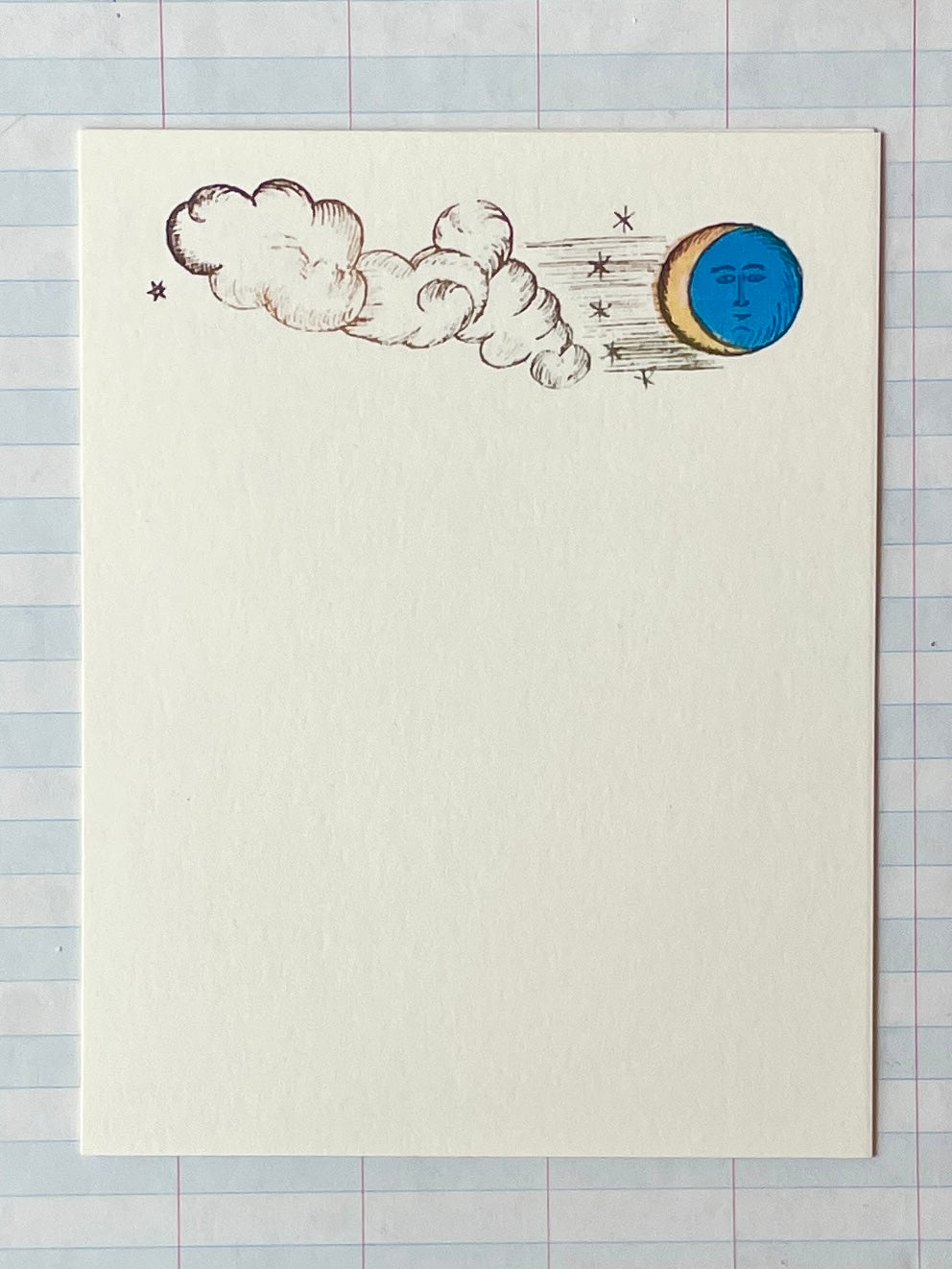 Moon Facing Clouds Notecards - PARCEL