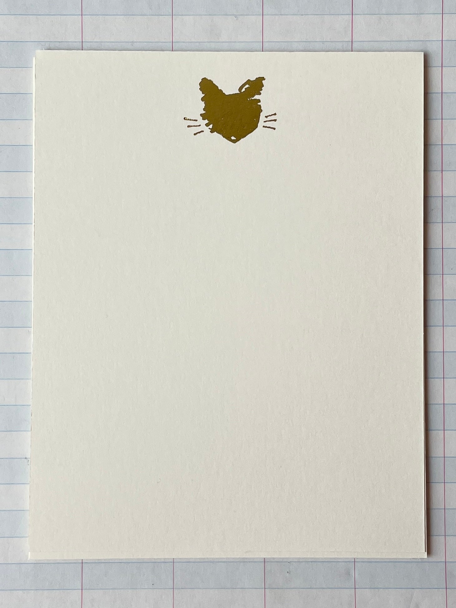 Cat Silhouette Foil Pressed Stationery - PARCEL