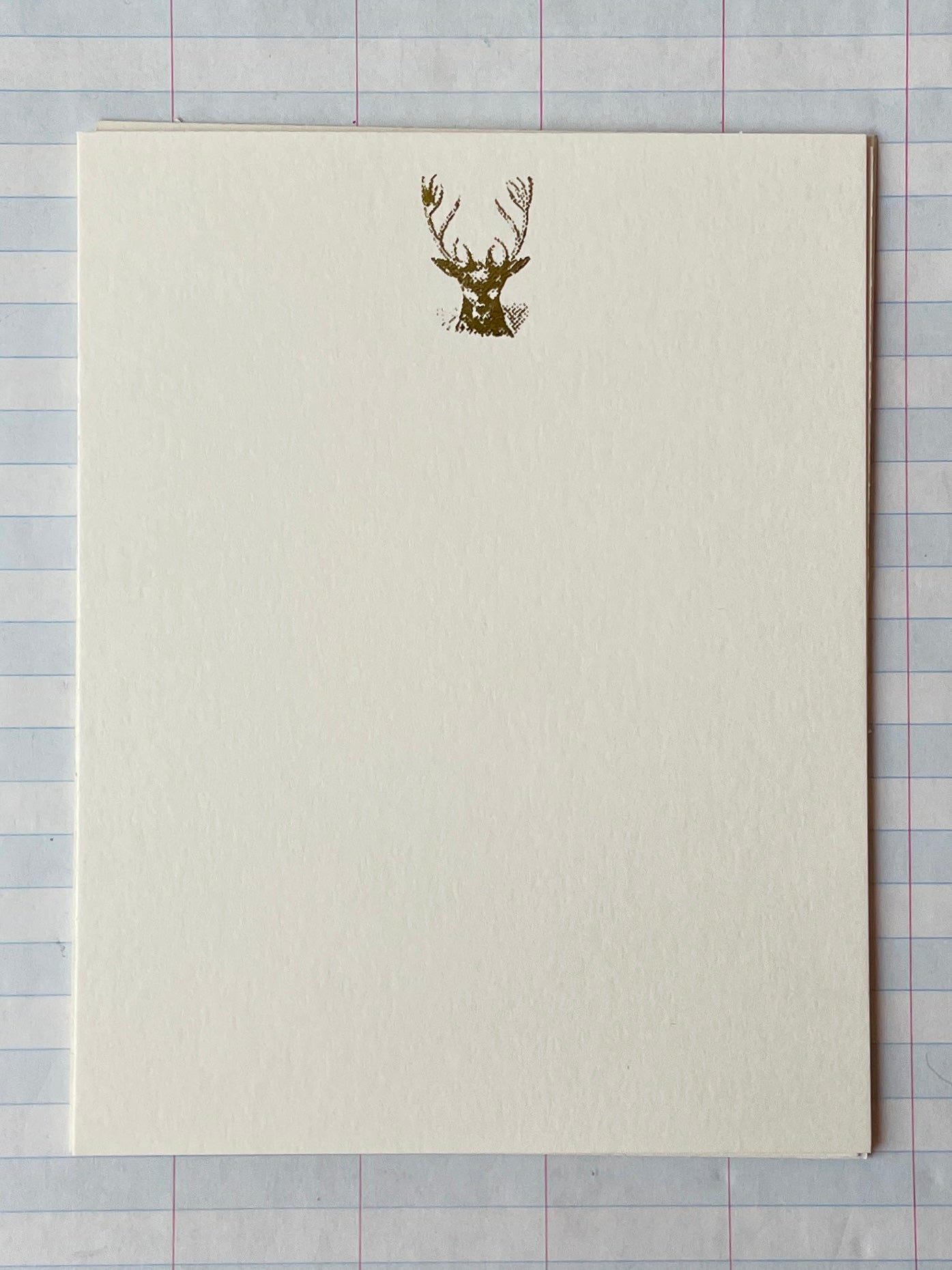 Stag Head Foil Pressed Stationery - PARCEL