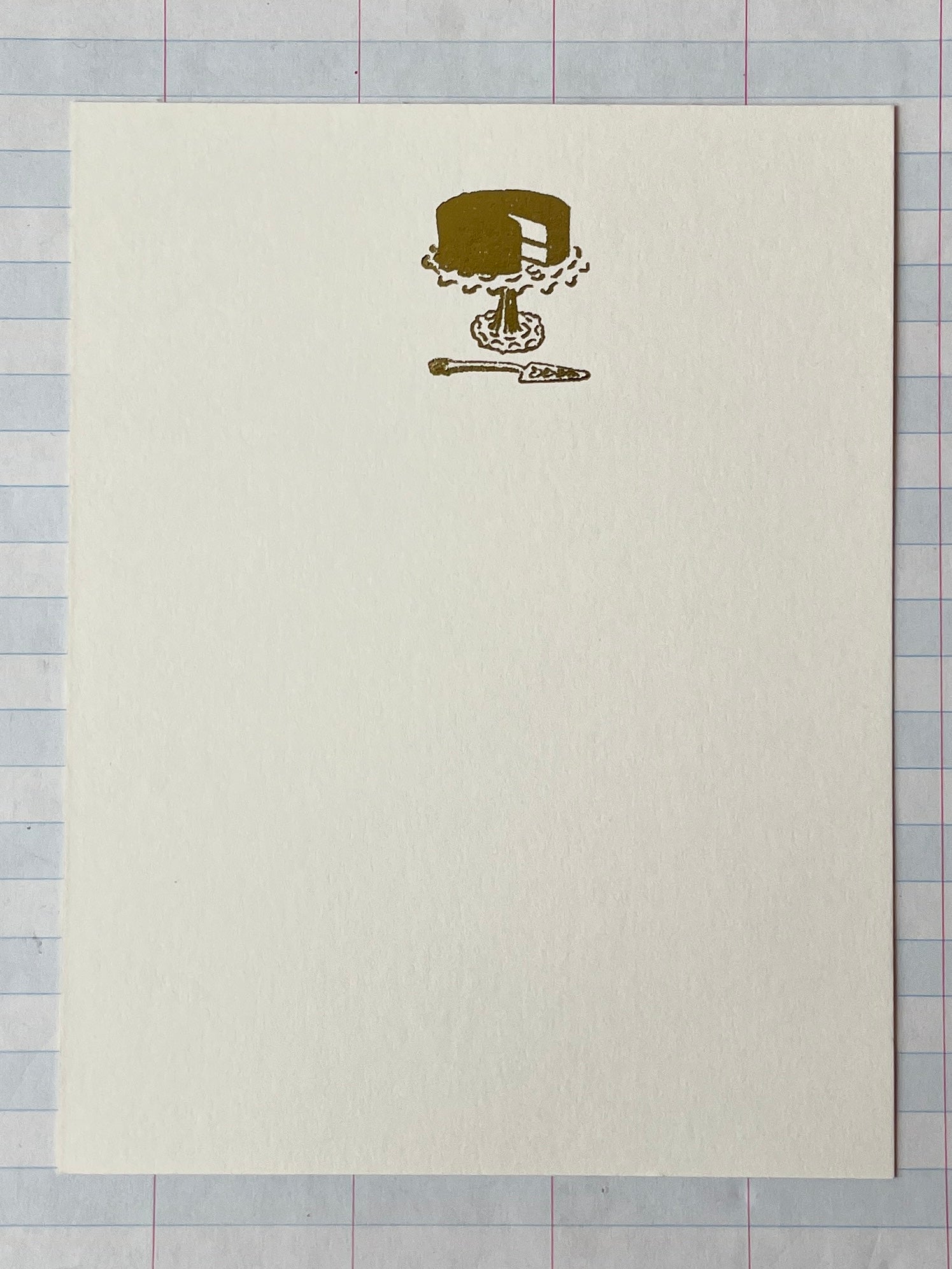 Cake Foil Pressed Stationery - PARCEL