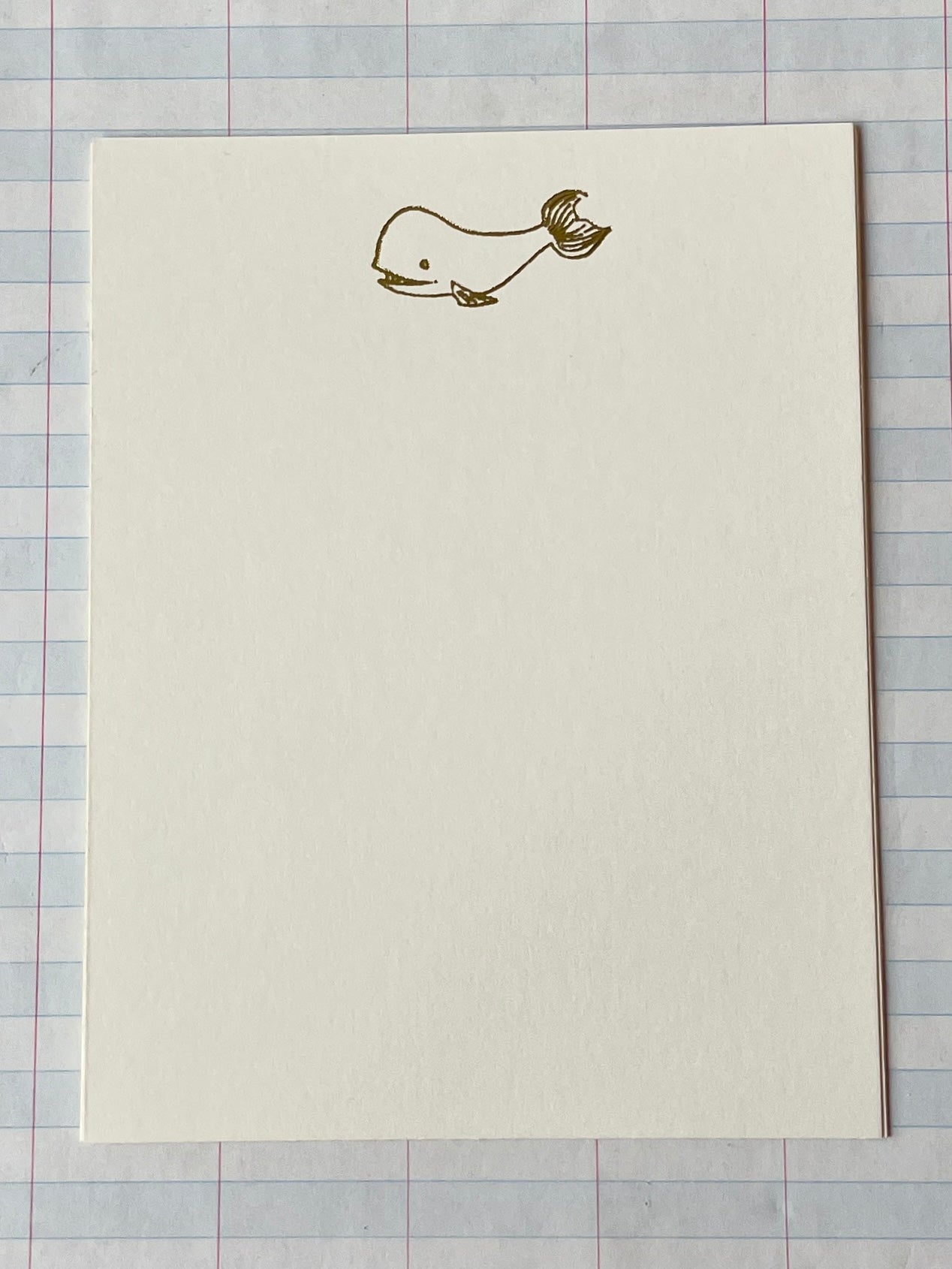 Happy Whale Foil Pressed Stationery - PARCEL