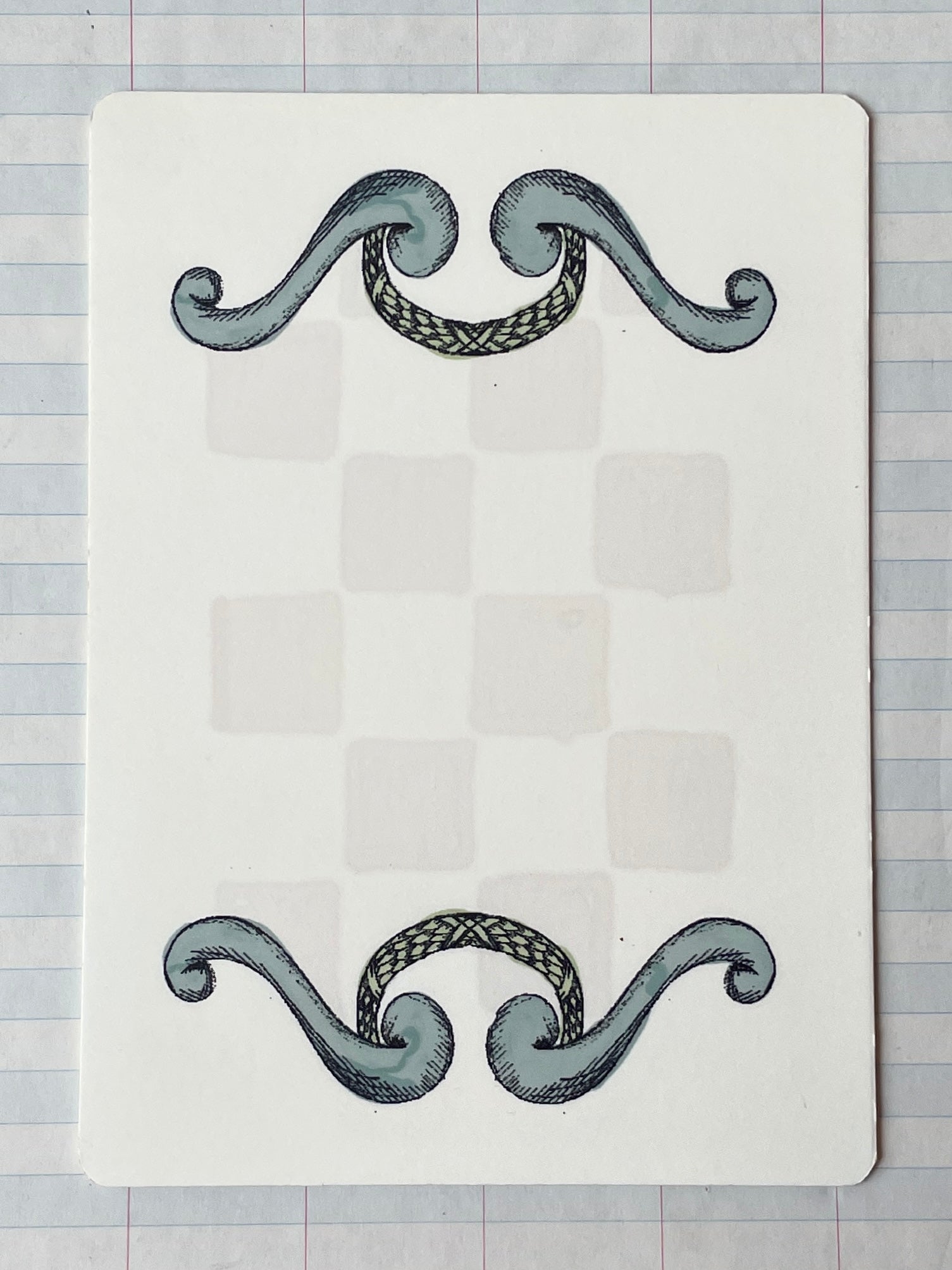 Scroll Checker Board Notecards - PARCEL