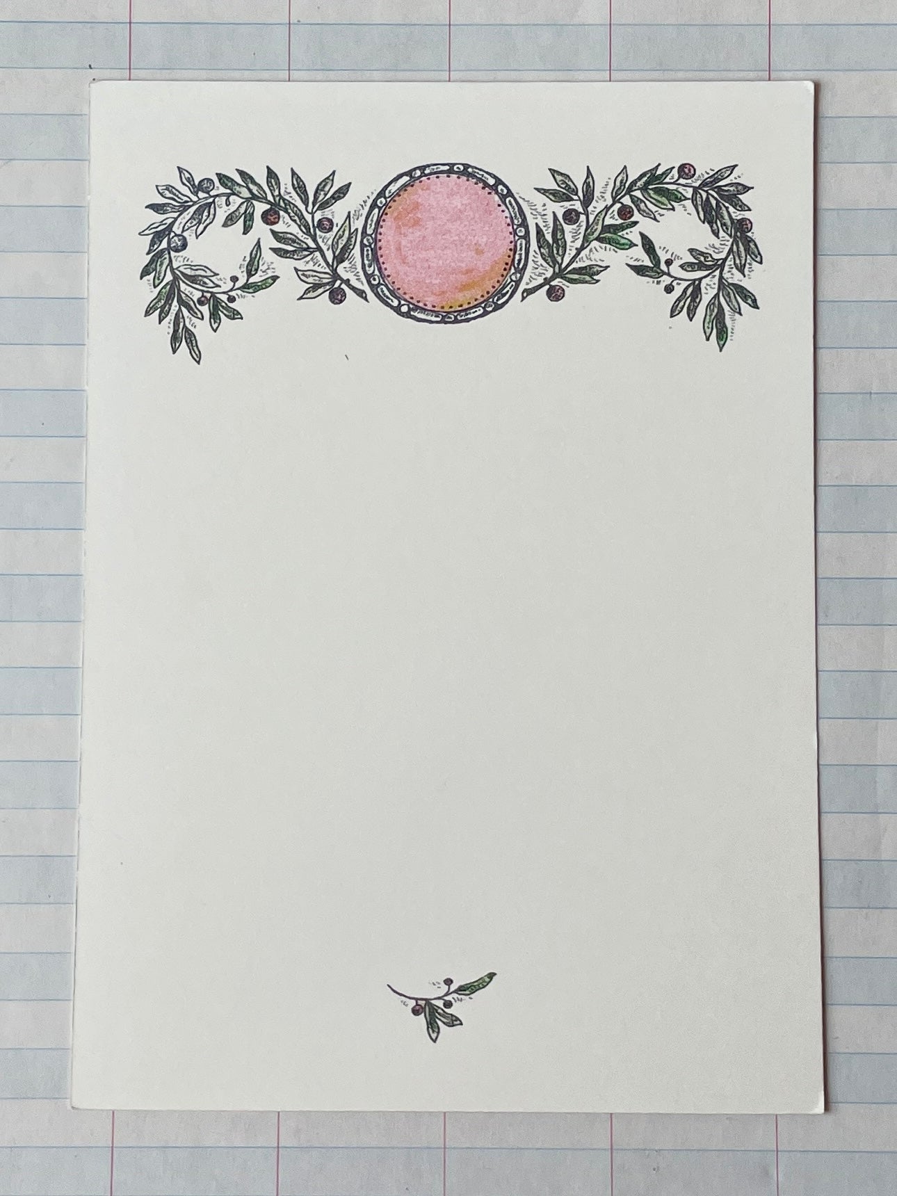Leafy Branch Topper Printed Notecards - PARCEL