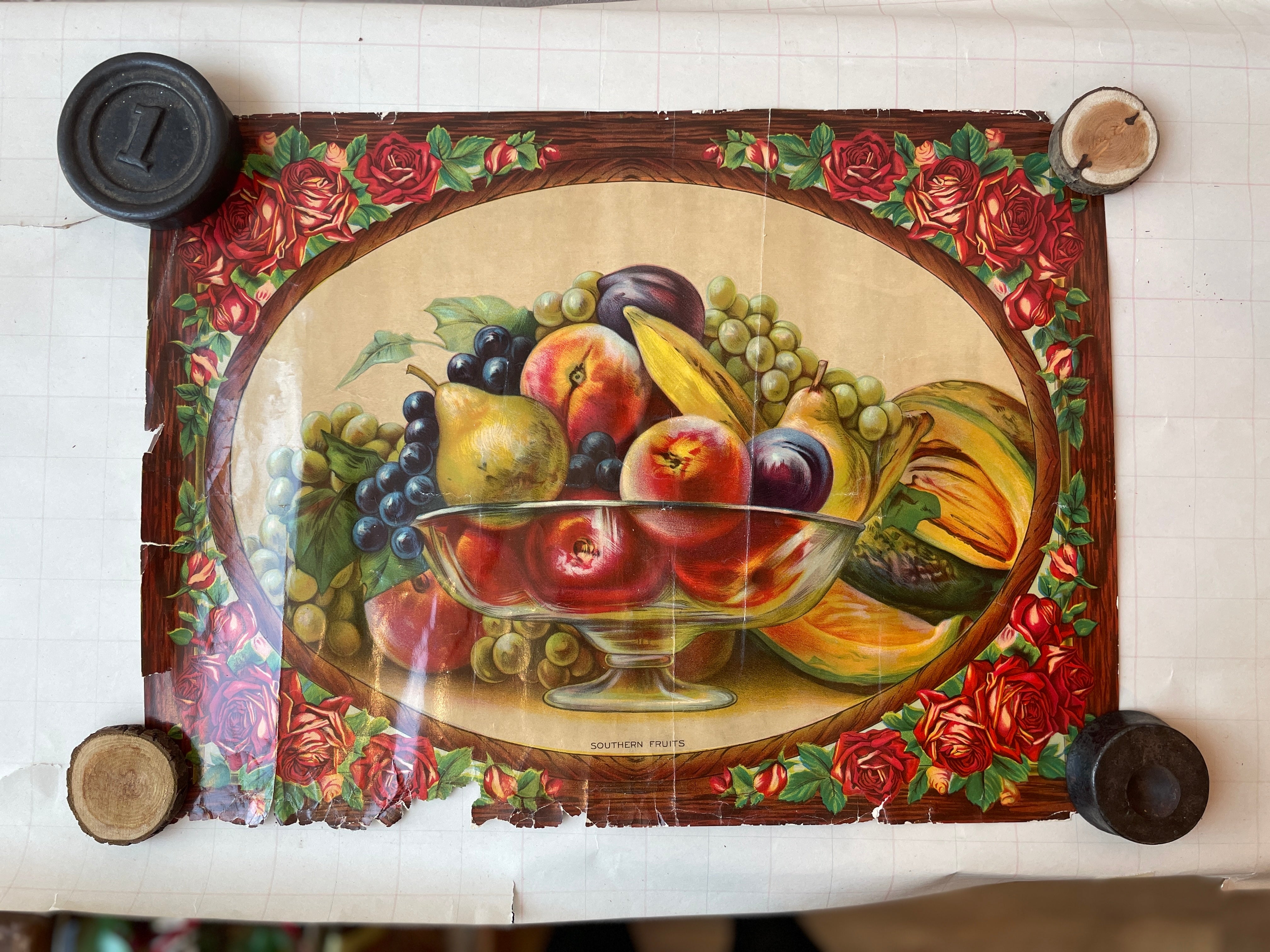 Southern Fruits Antique Lithograph - PARCEL