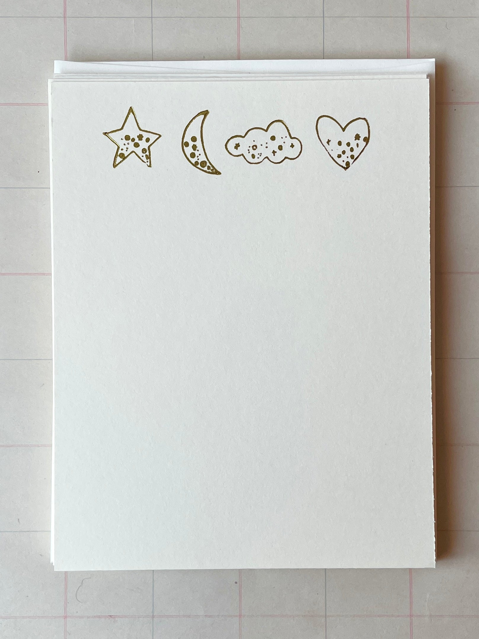 Confetti Shapes Foil Pressed Notecards - PARCEL