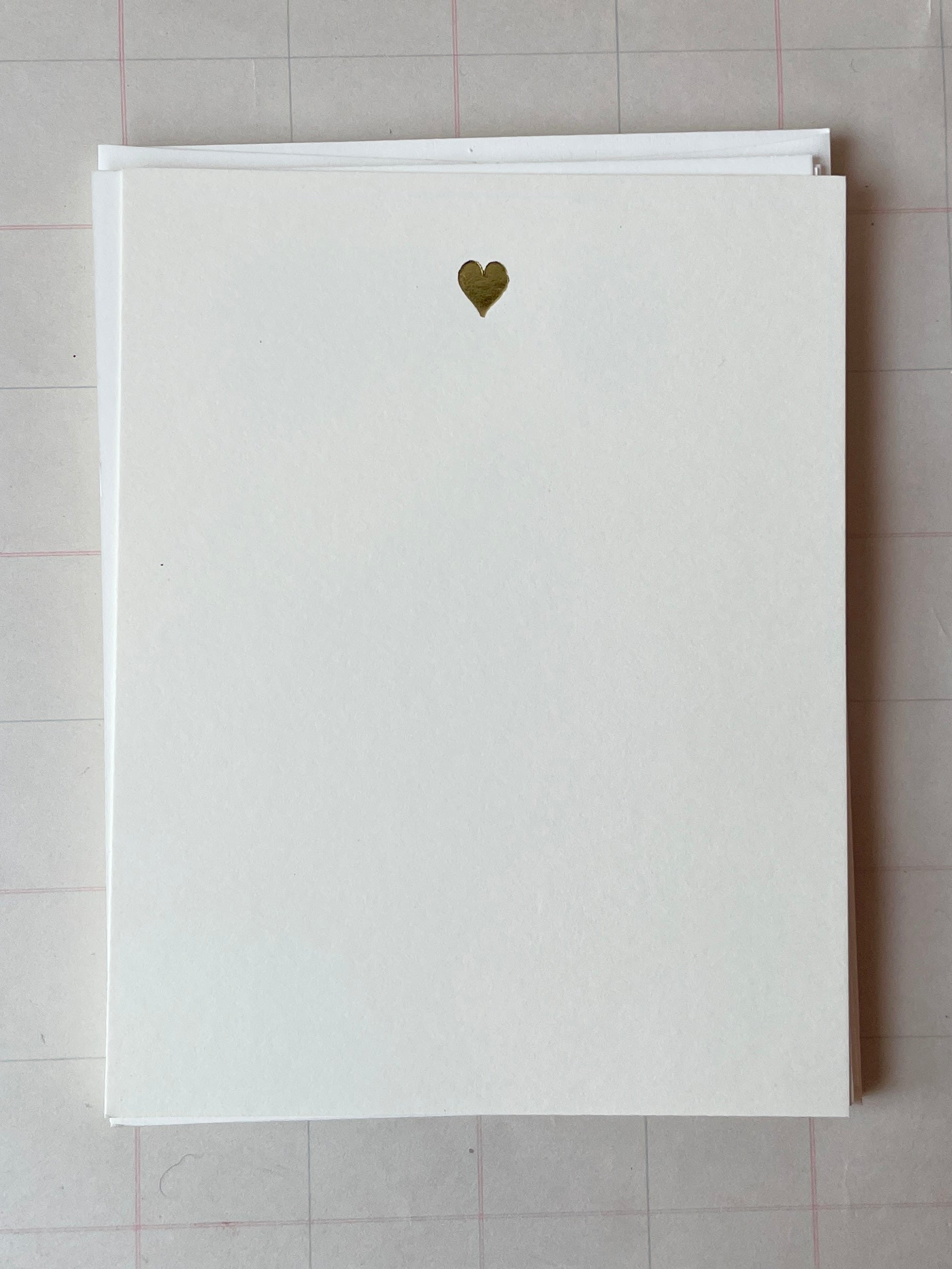 Tiny Heart Foil-pressed Notecards - PARCEL