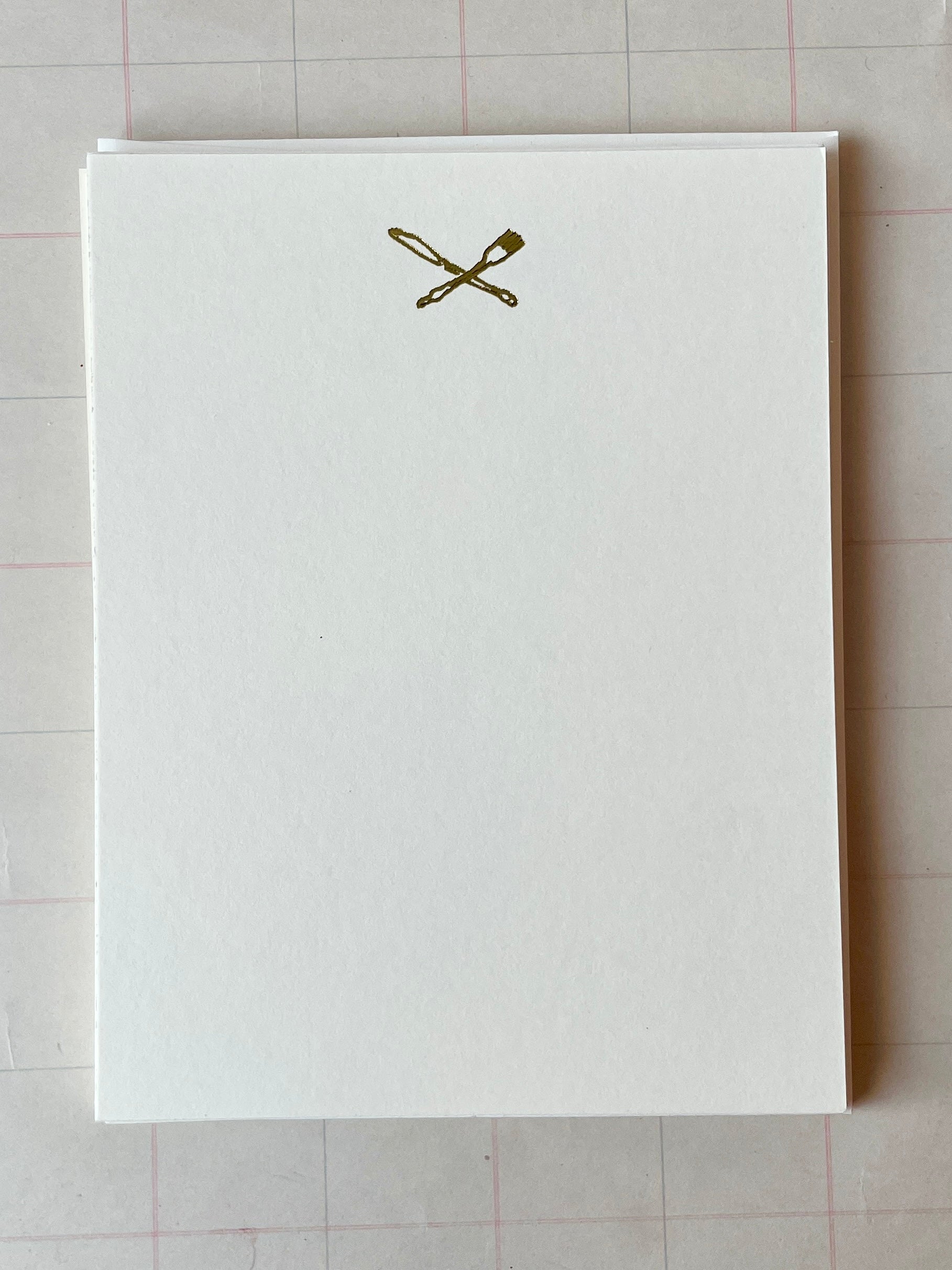 Fork and Knife Foil Pressed Stationery - PARCEL