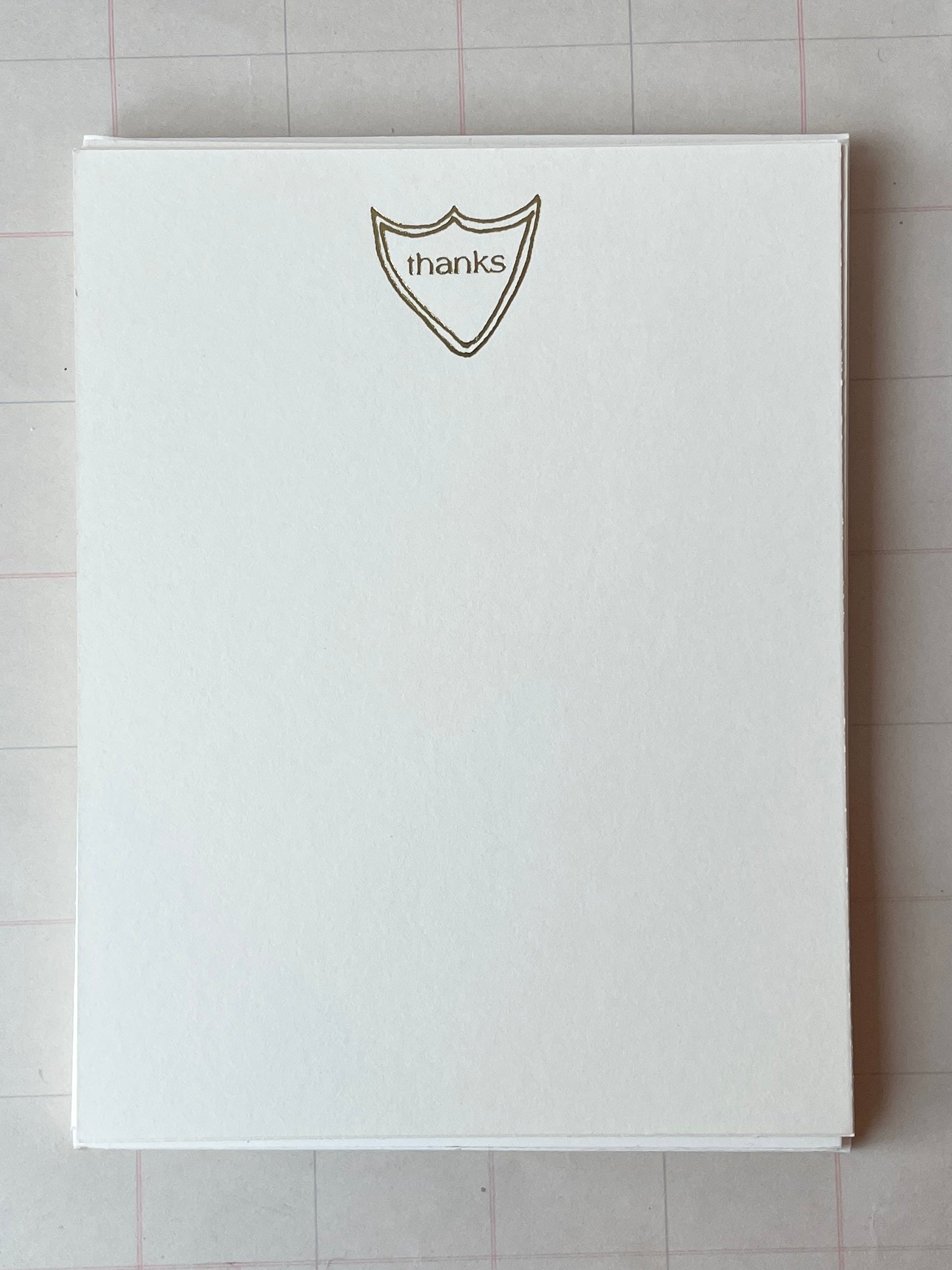 "Thanks" Shield Thank You Stationery Set - PARCEL