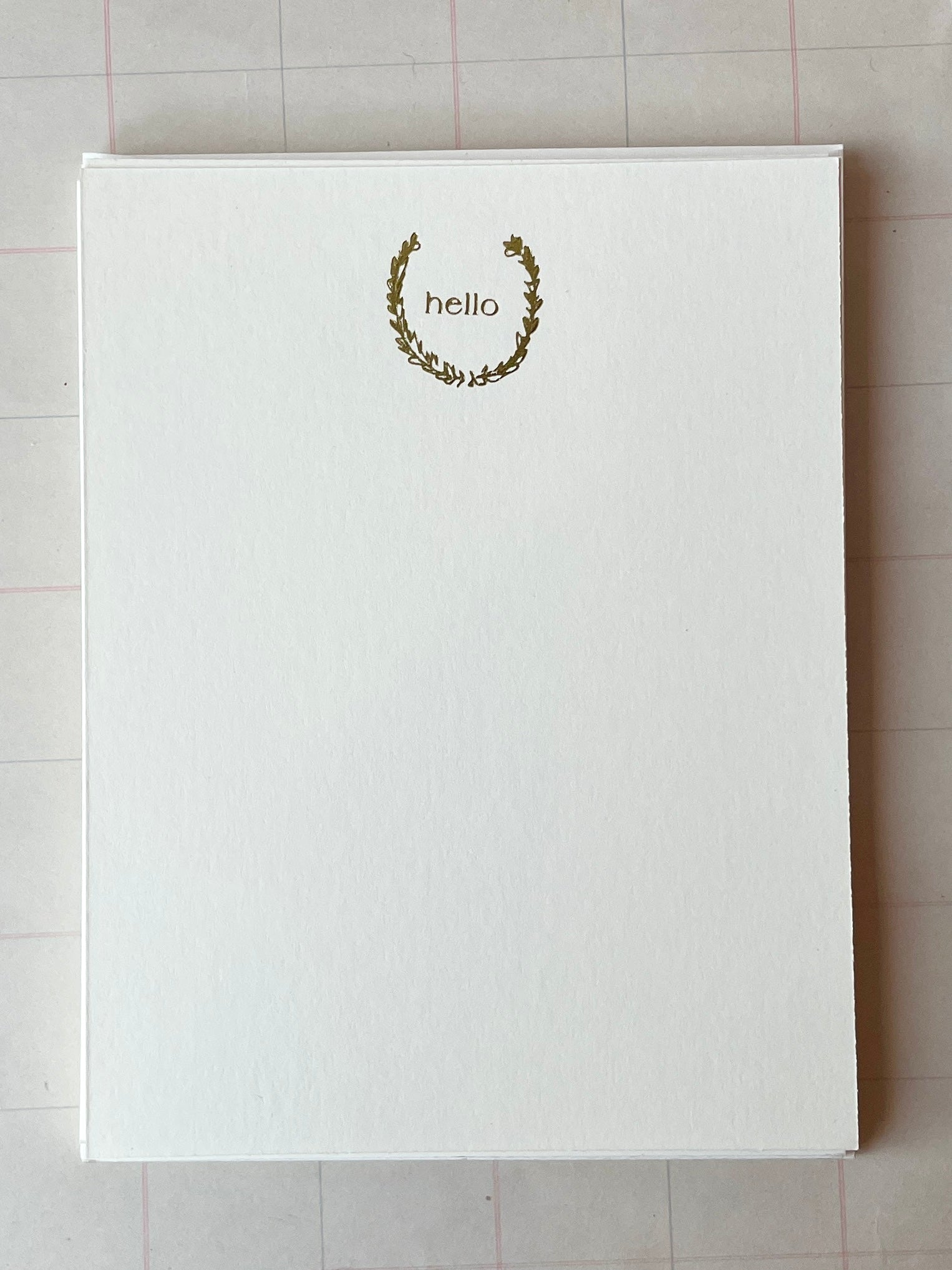 "Hello" Foil Pressed Stationery - PARCEL