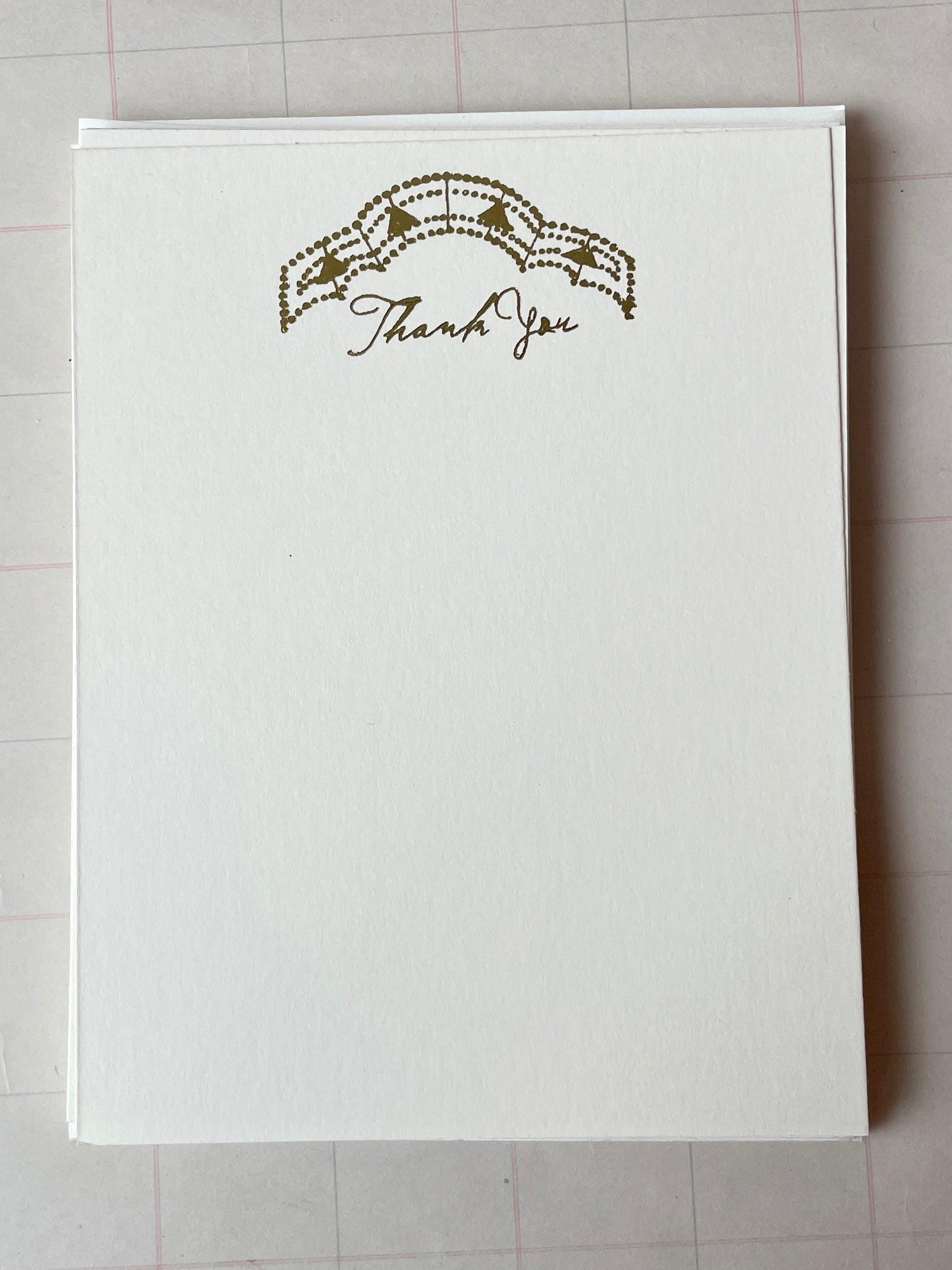 "Thank You" Marquee Foil Pressed Stationery - PARCEL