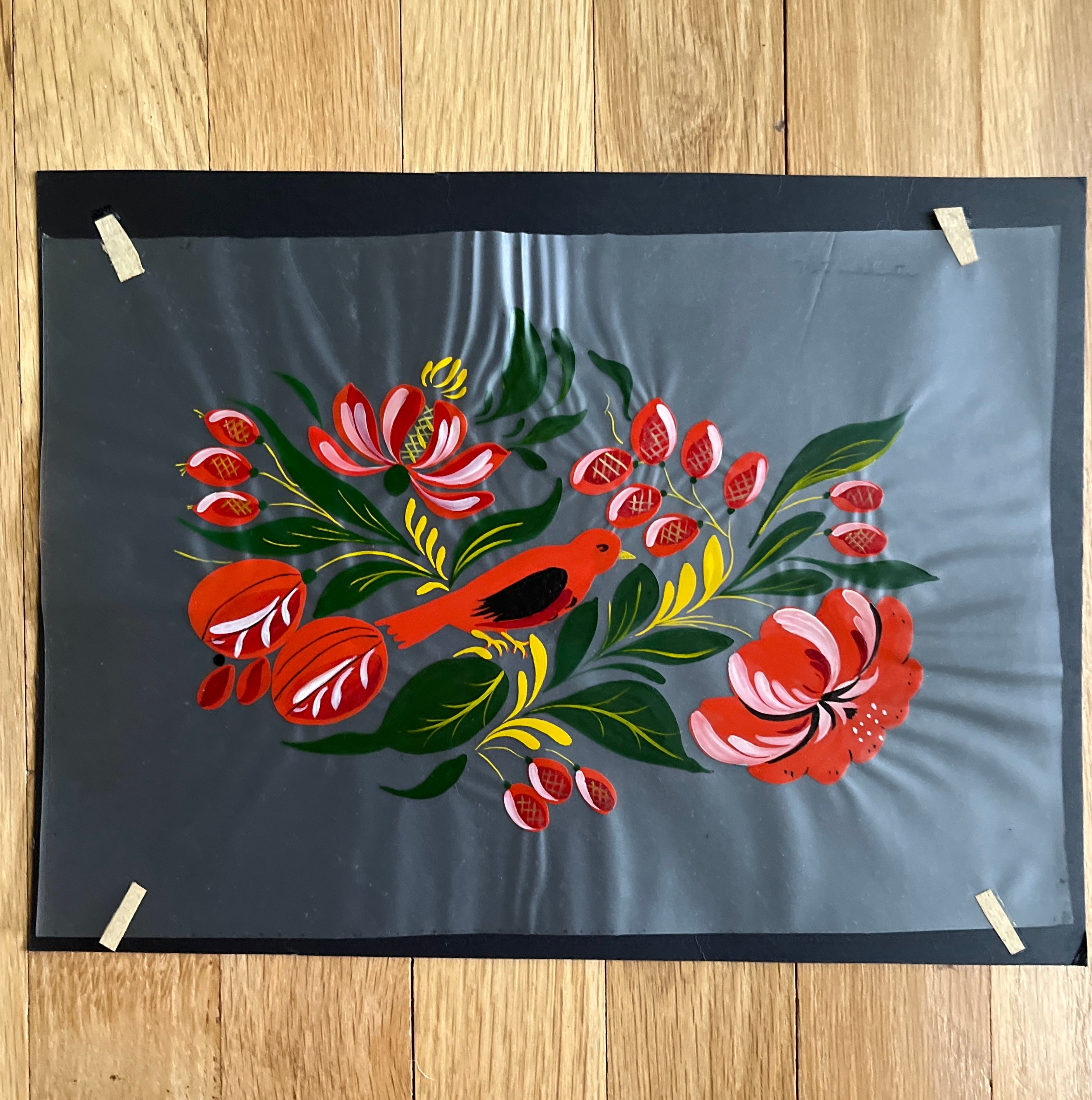 Folk Art Hand-Painted Stencil #9 - PARCEL