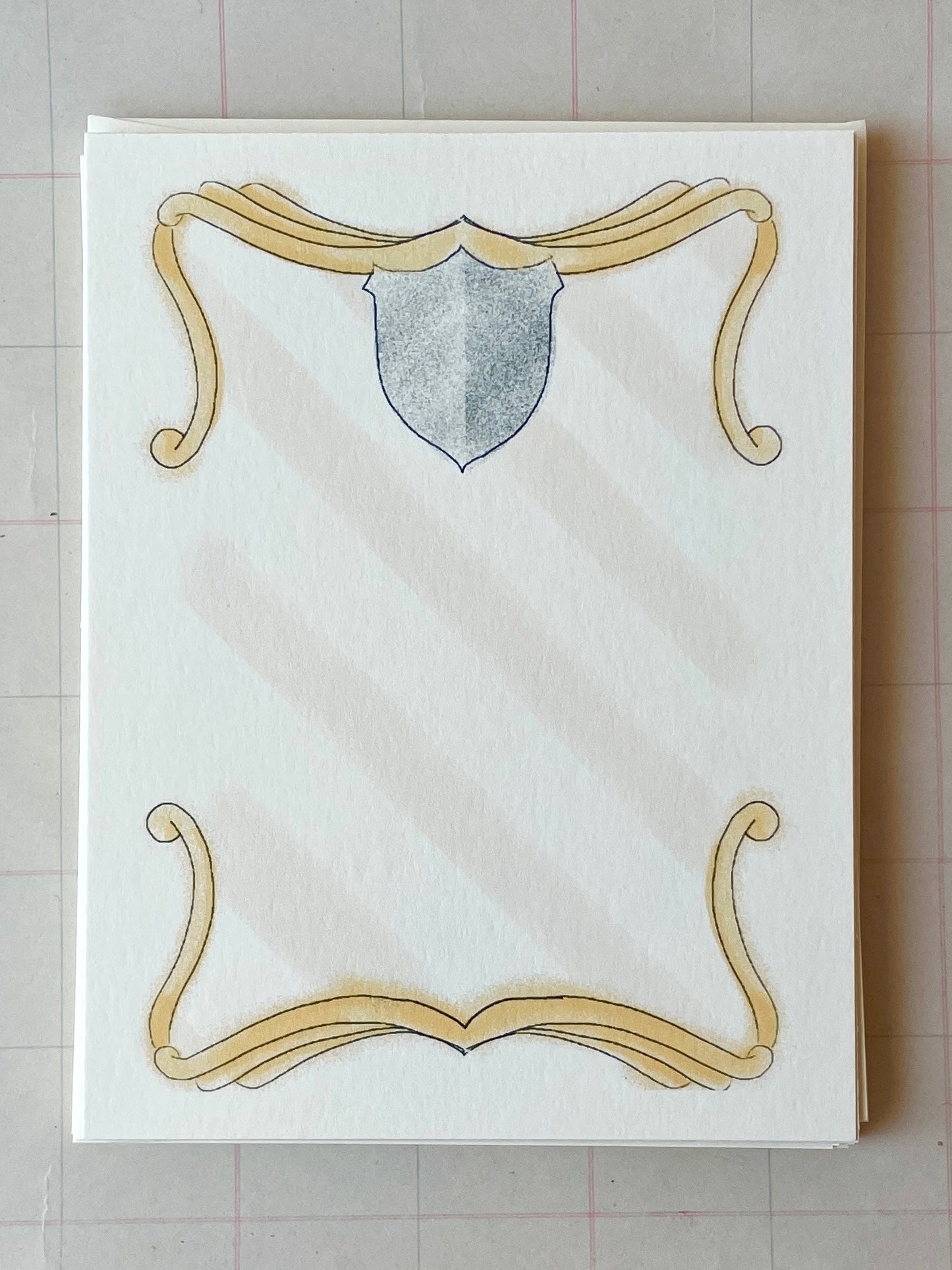 Shield and Scroll Notecards - PARCEL