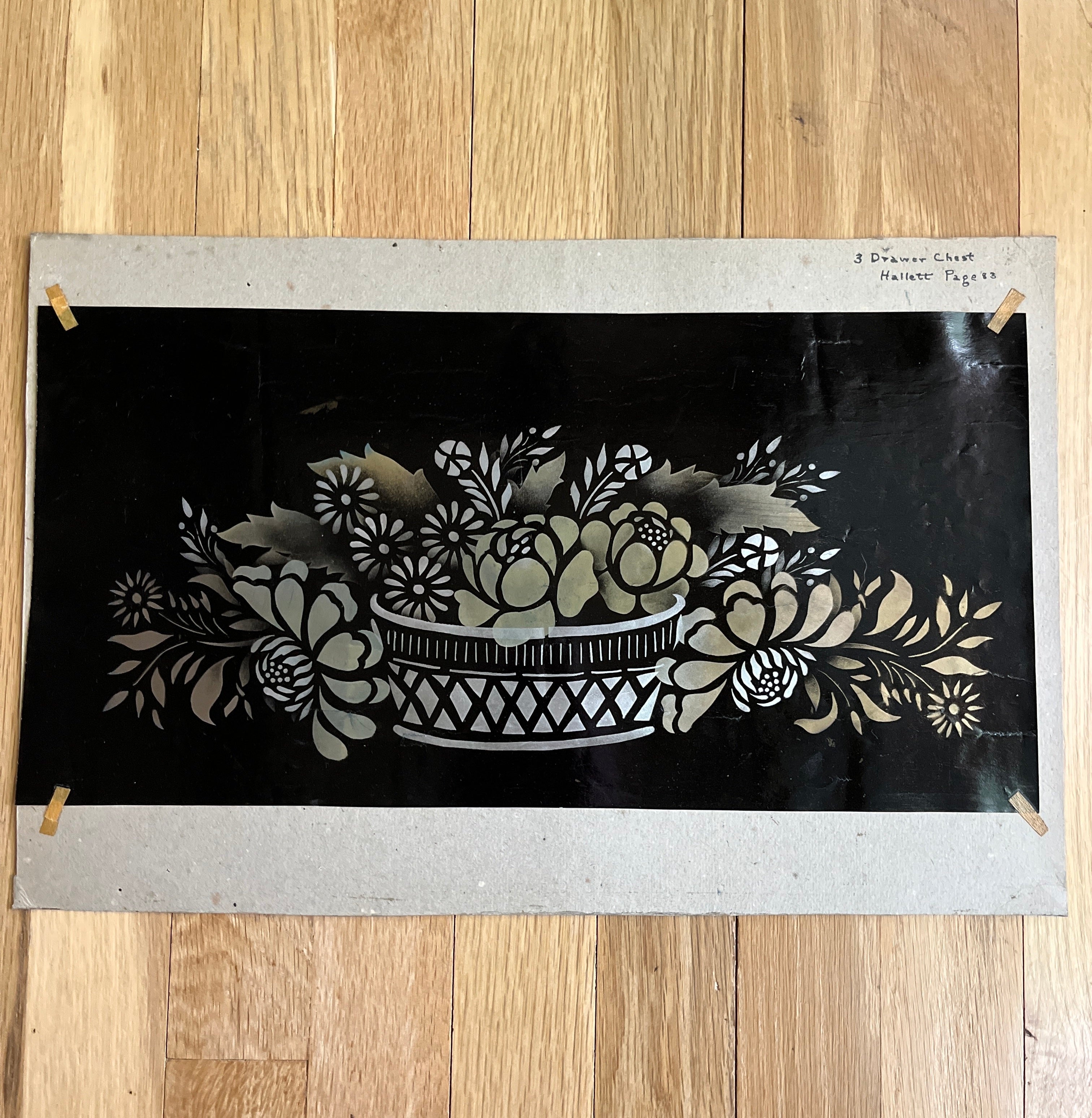 Folk art Hand-Painted Stencil #4 - PARCEL