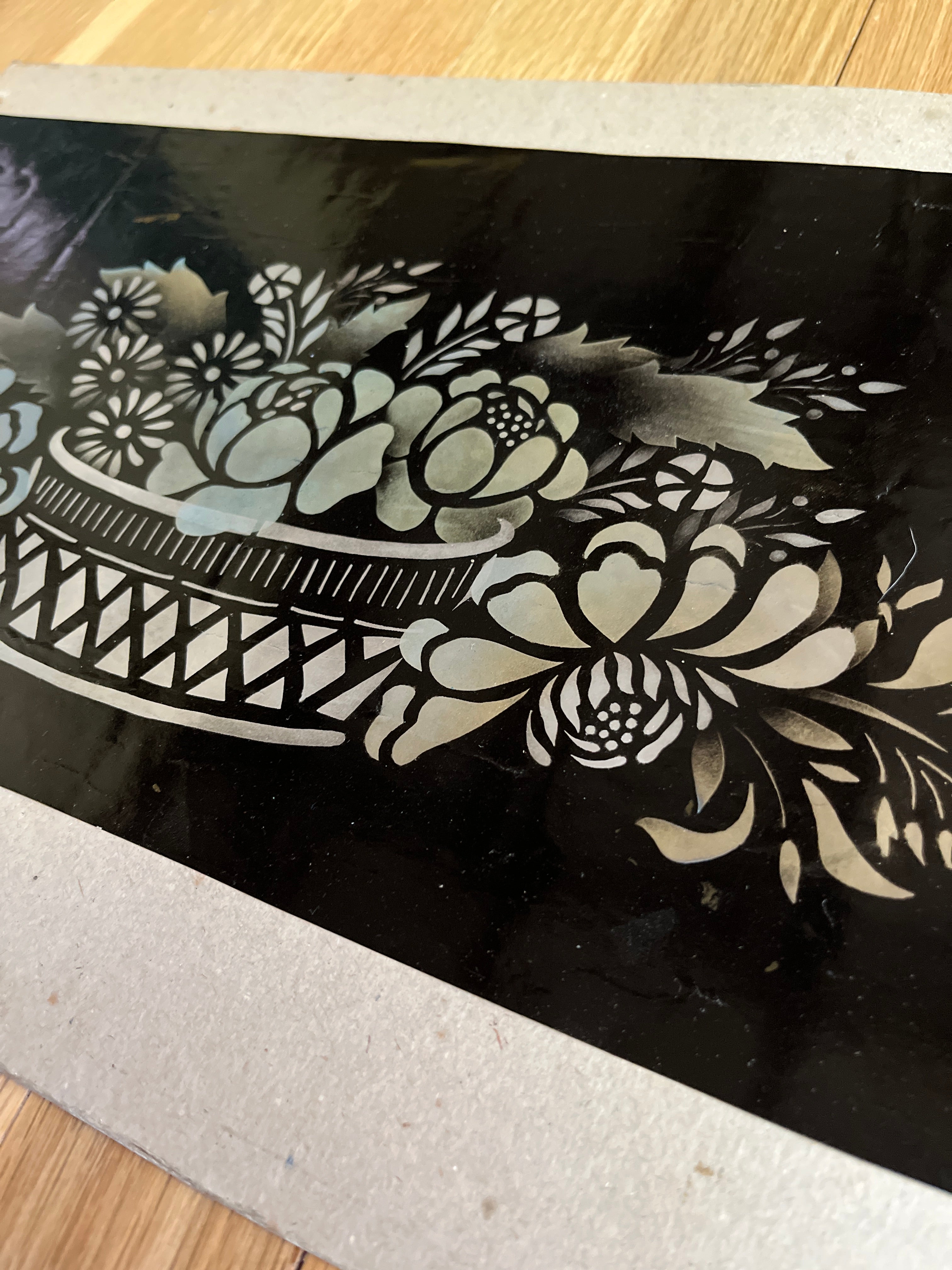 Folk art Hand-Painted Stencil #4 - PARCEL