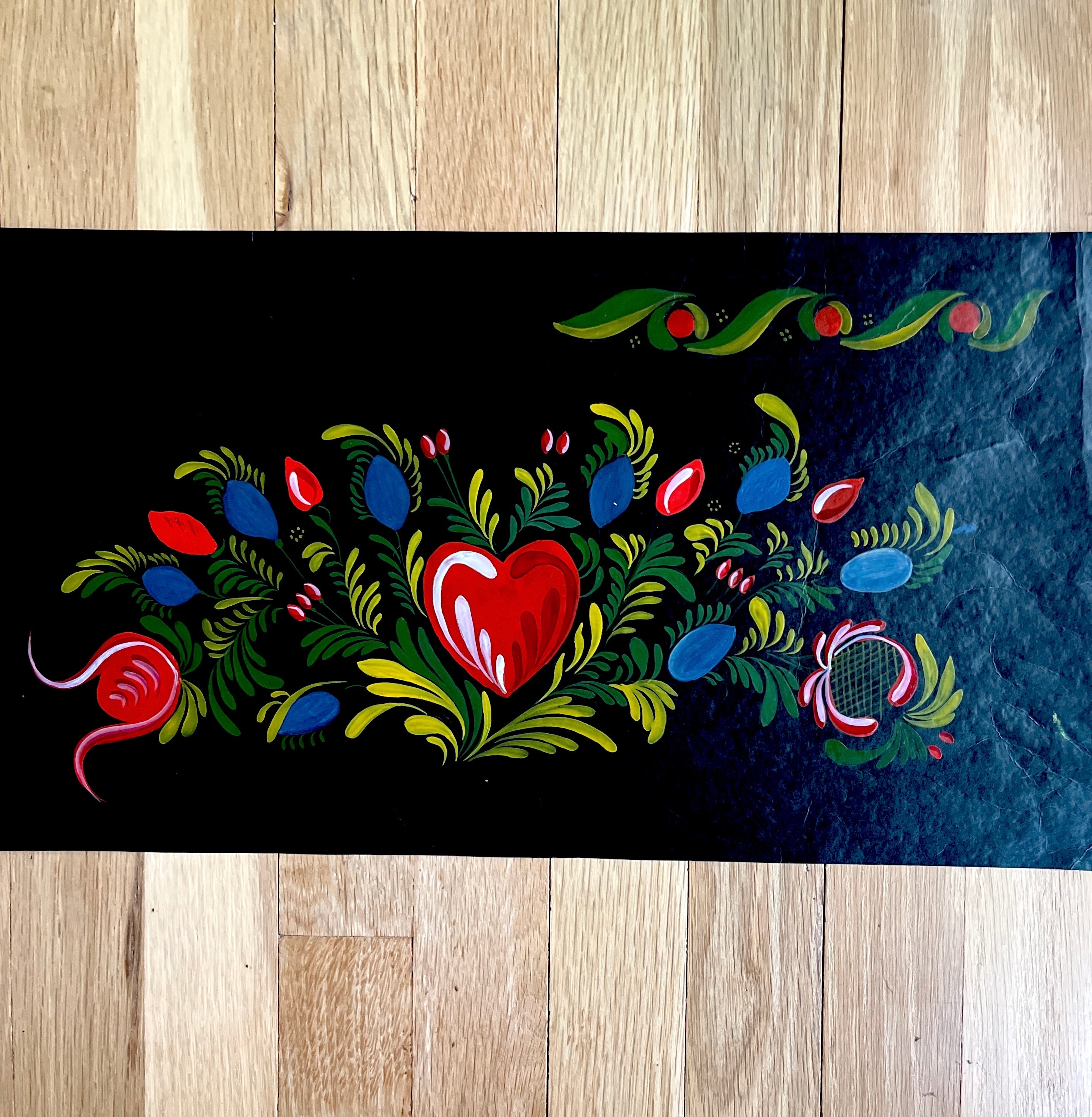 Folk Art Hand-Painted Stencil #1 - PARCEL