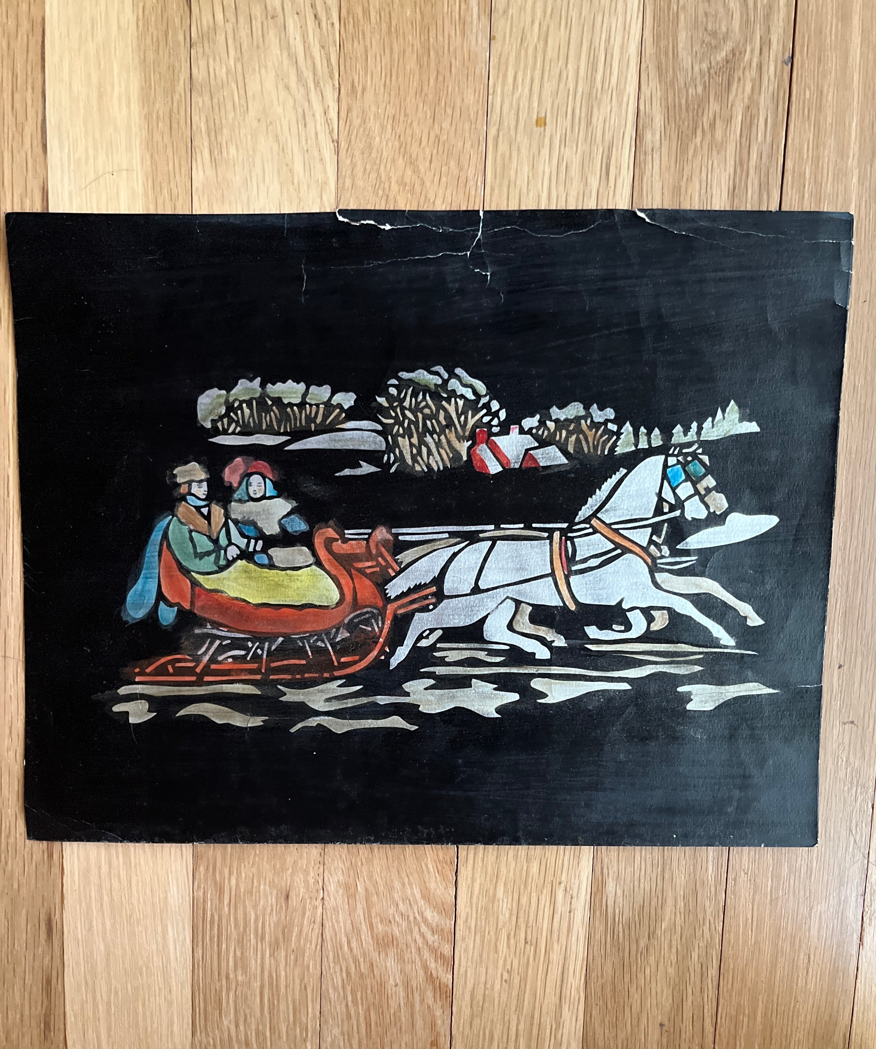 Folk Art Hand-Painted Stencil #2 - PARCEL