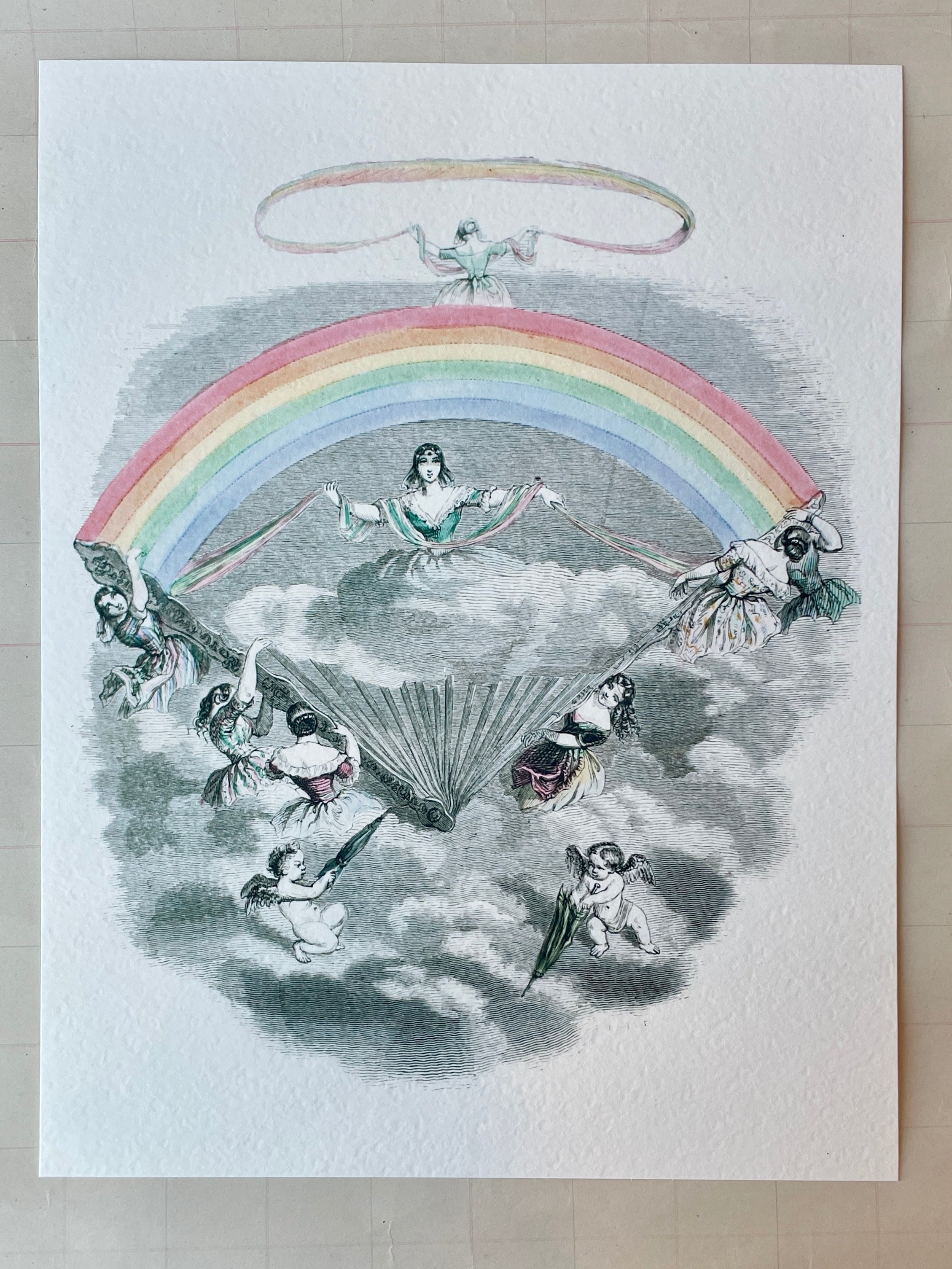Rainbow Fan Art Print - PARCEL