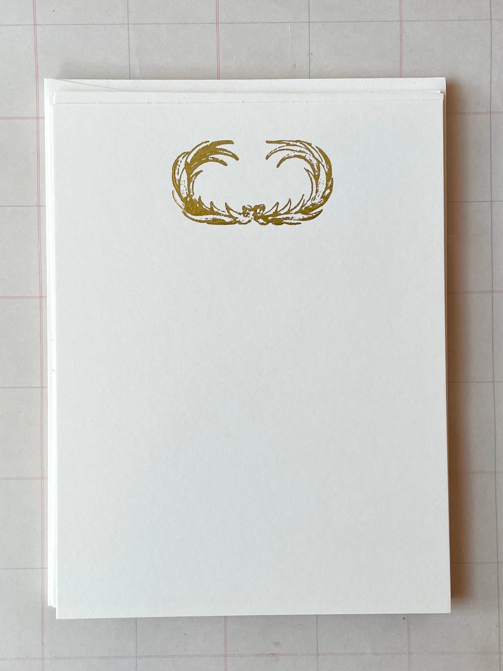 Curly Laurel Foil Pressed Stationery - PARCEL