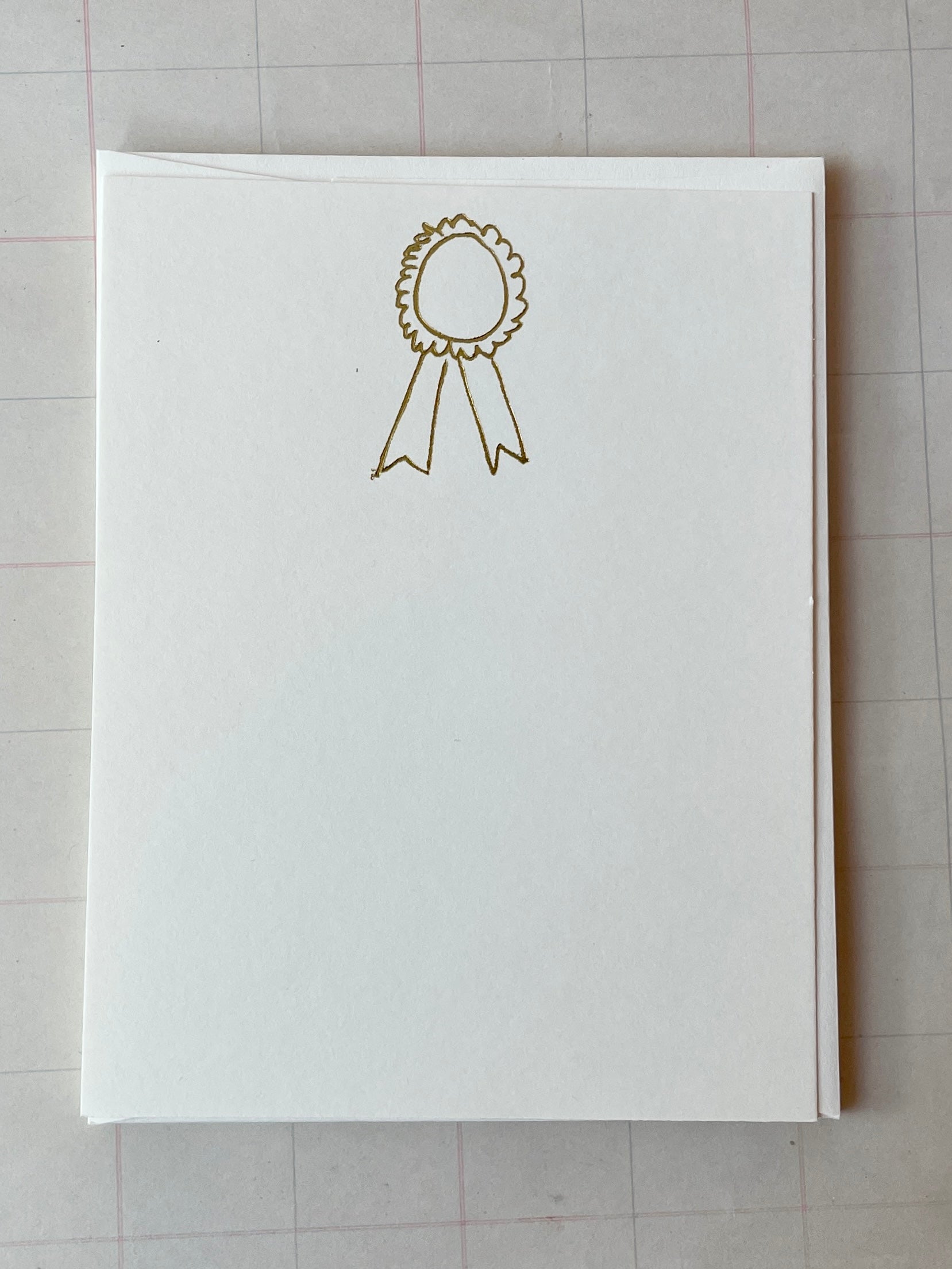 1st Place Ribbon Foil Pressed Stationery - PARCEL