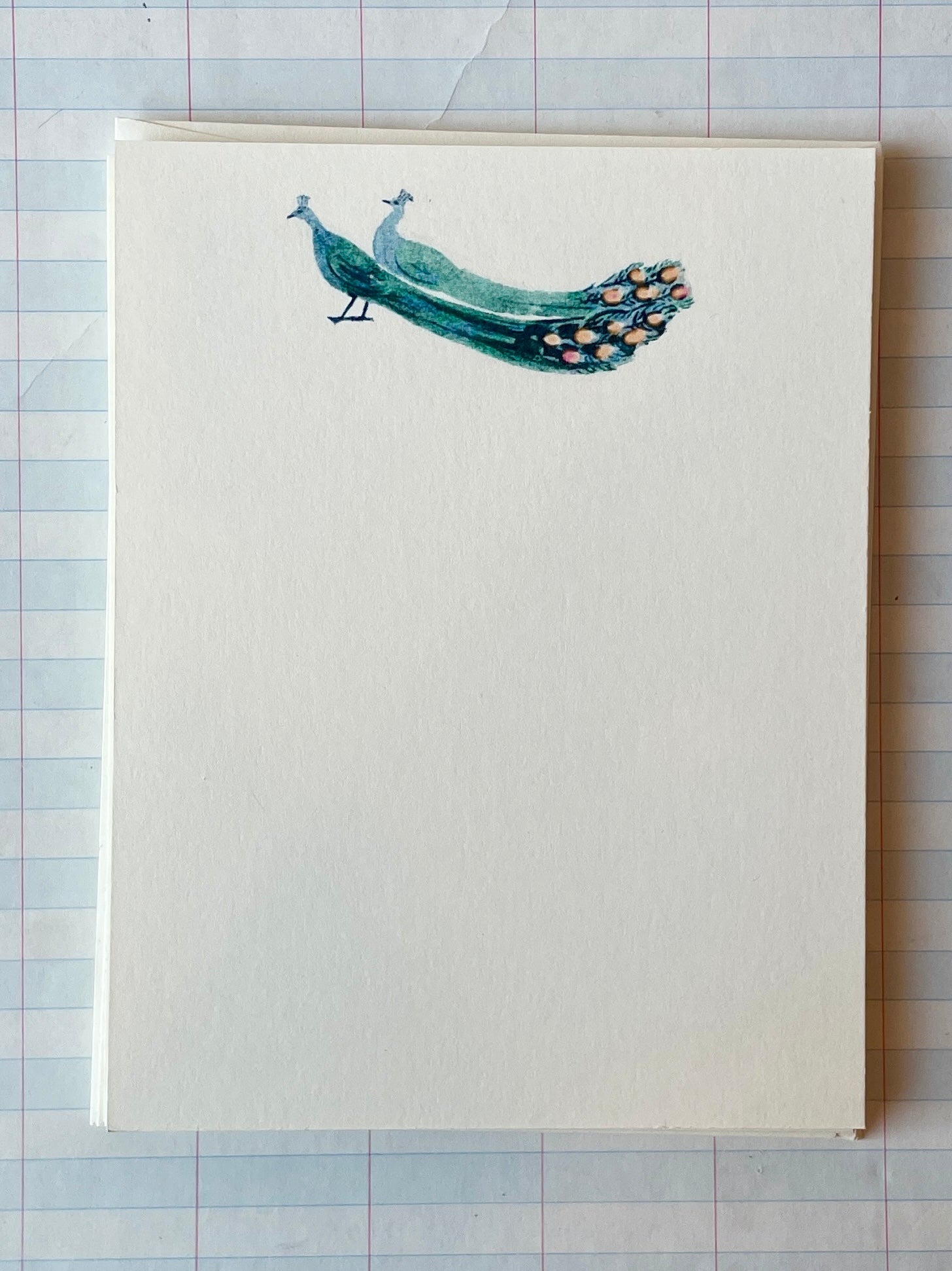 Watercolor Peacock Printed Notecards - PARCEL