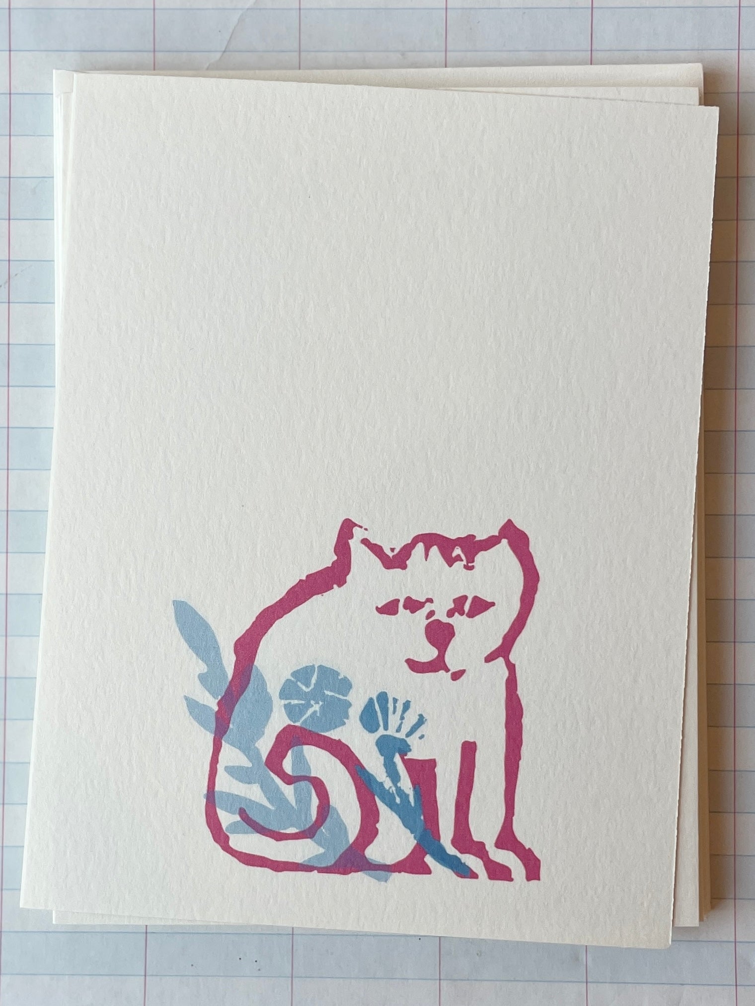 Blockprint Style Stamped Notecard Sets - PARCEL
