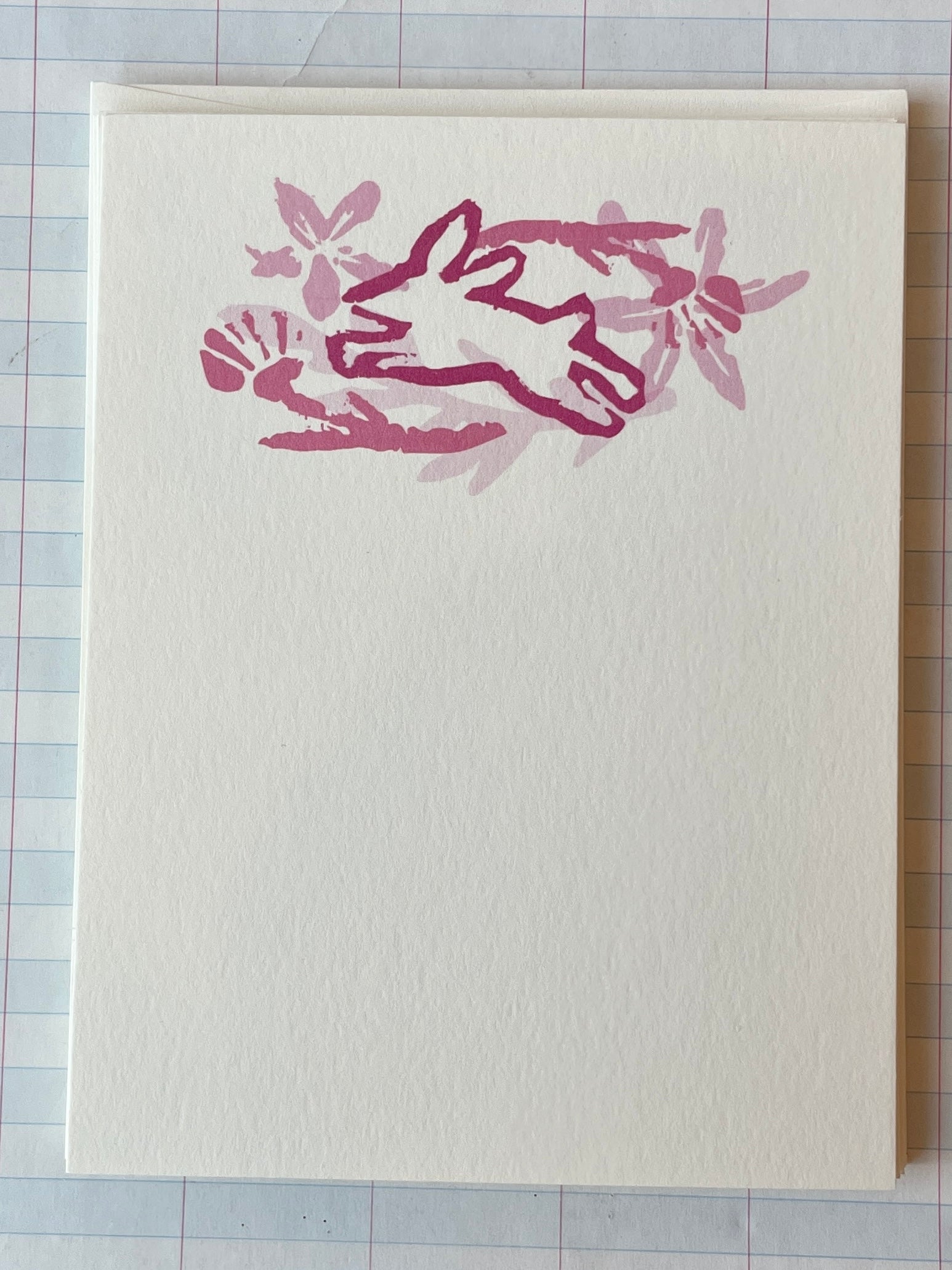 Blockprint Style Stamped Notecard Sets - PARCEL