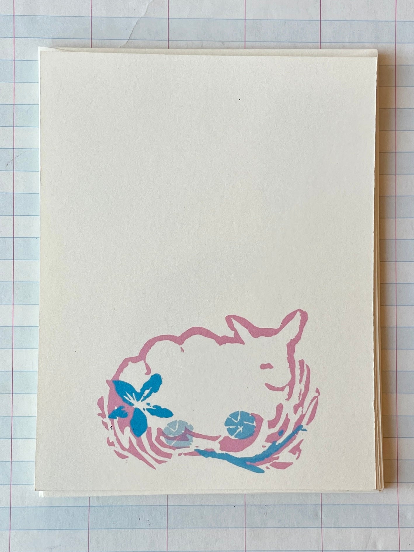 Blockprint Style Stamped Notecard Sets - PARCEL