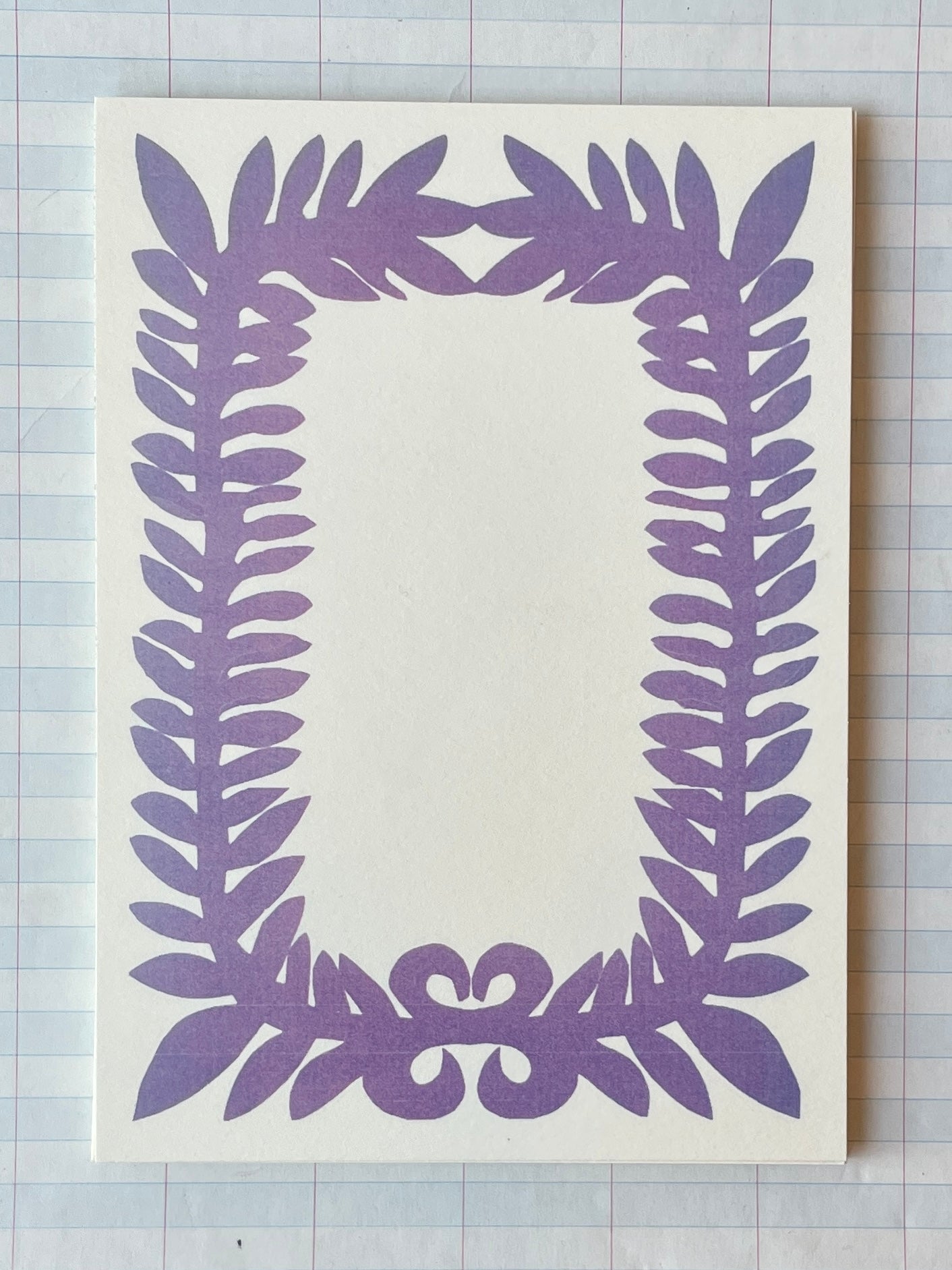Leafy Border Notecards - PARCEL