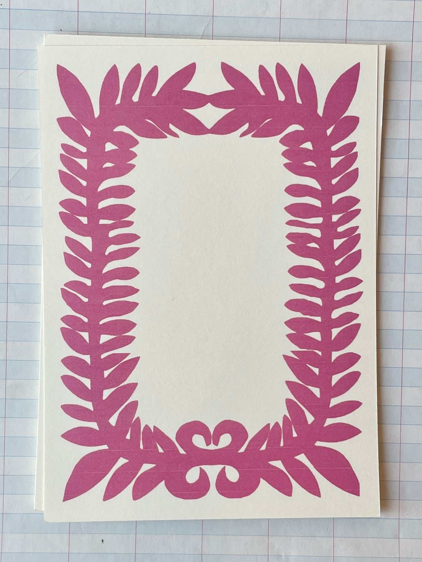 Leafy Border Notecards - PARCEL