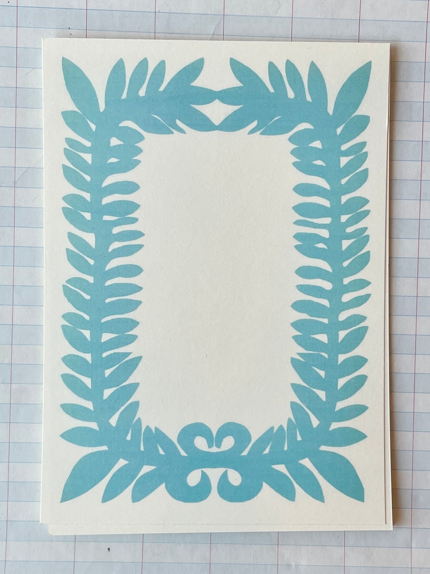 Leafy Border Notecards - PARCEL