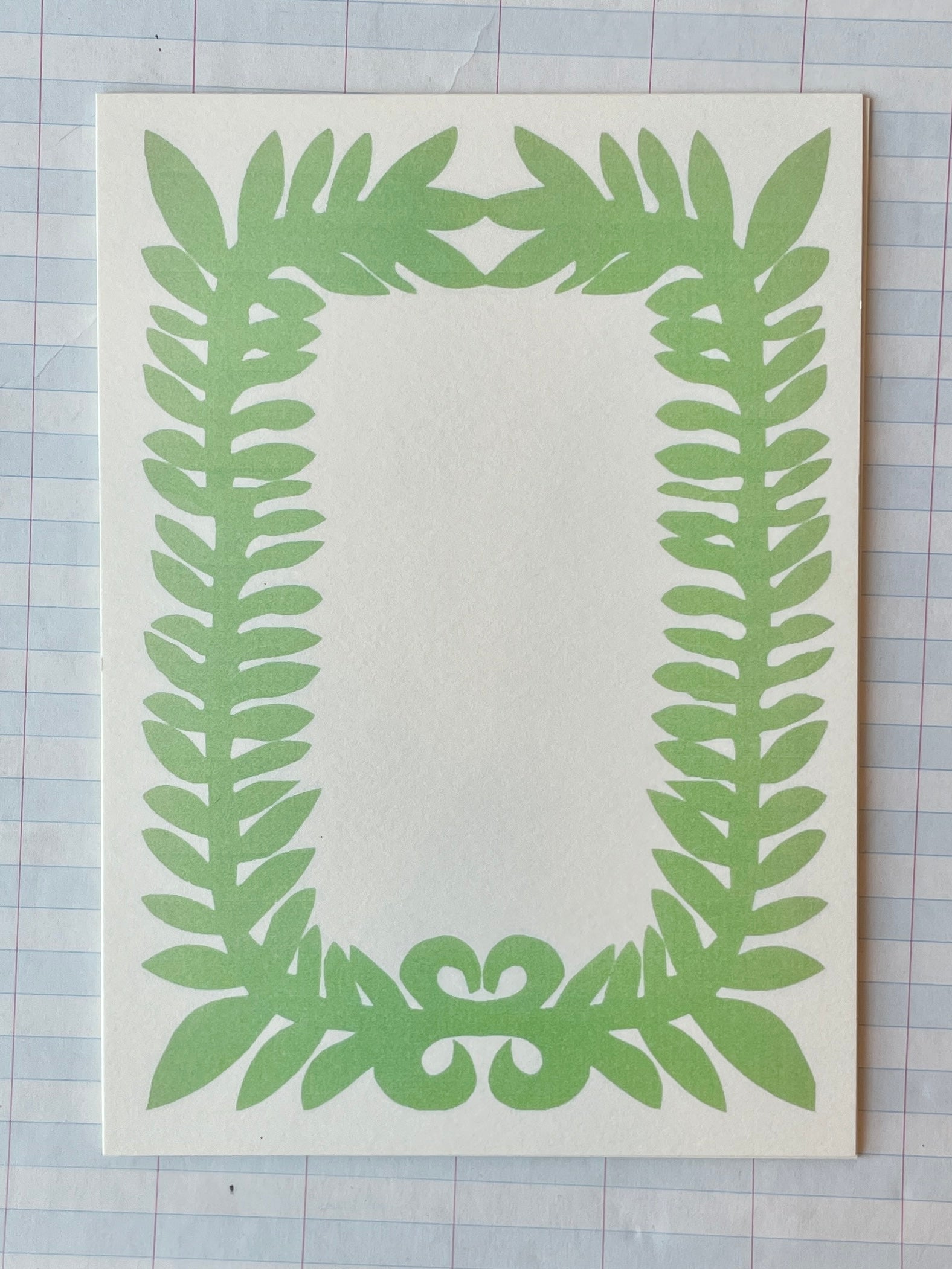 Leafy Border Notecards - PARCEL