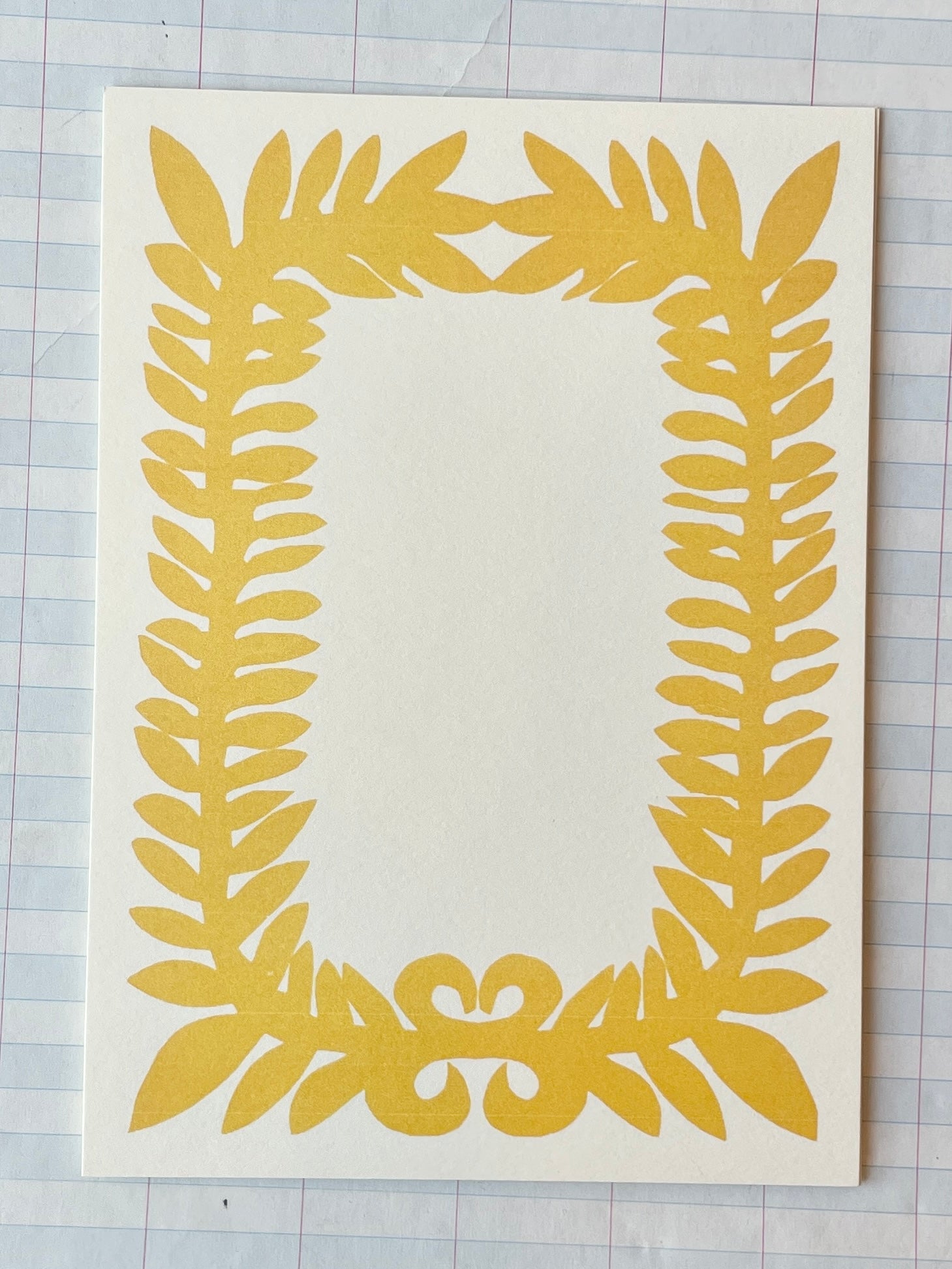 Leafy Border Notecards - PARCEL