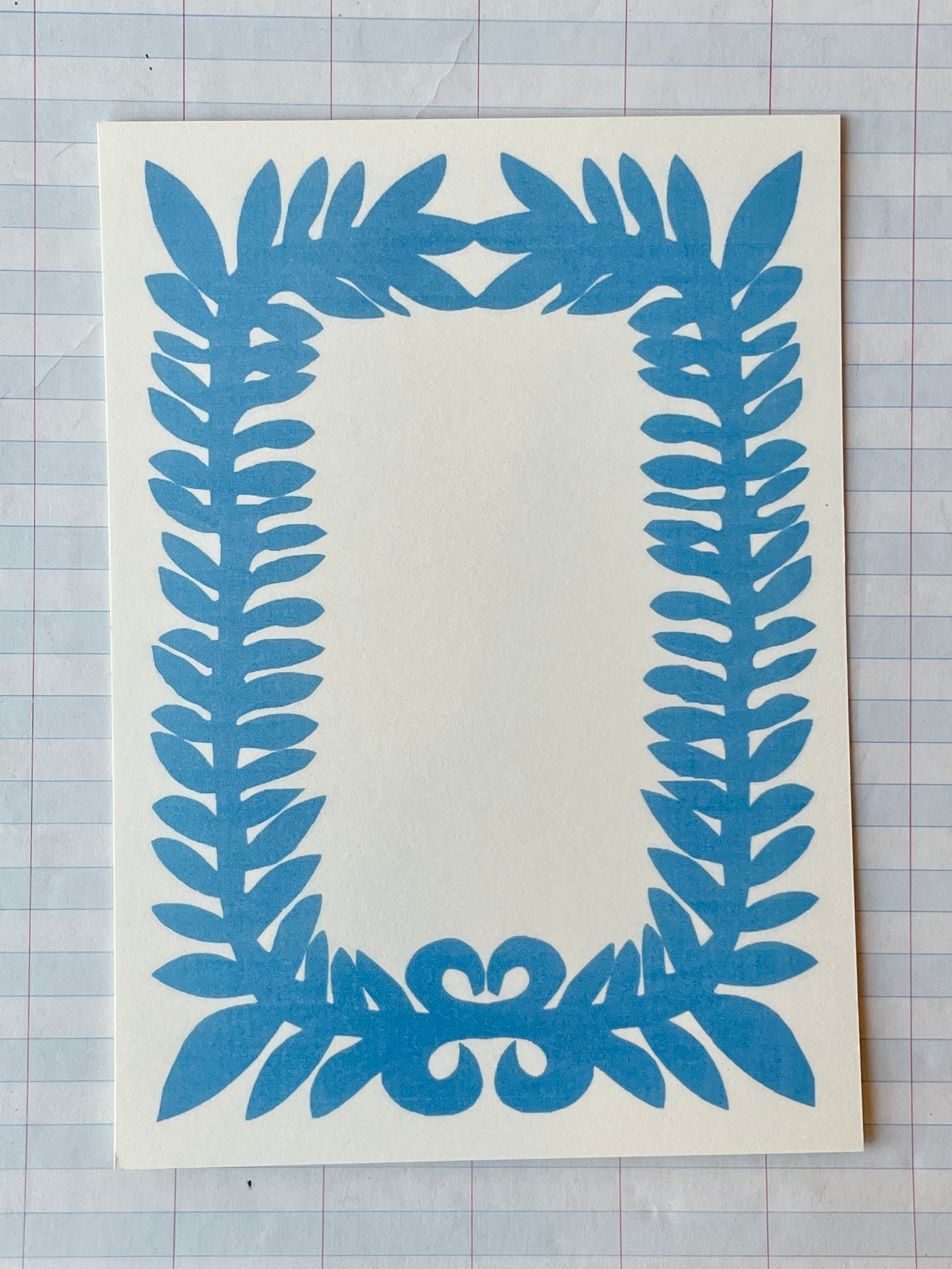 Leafy Border Notecards - PARCEL