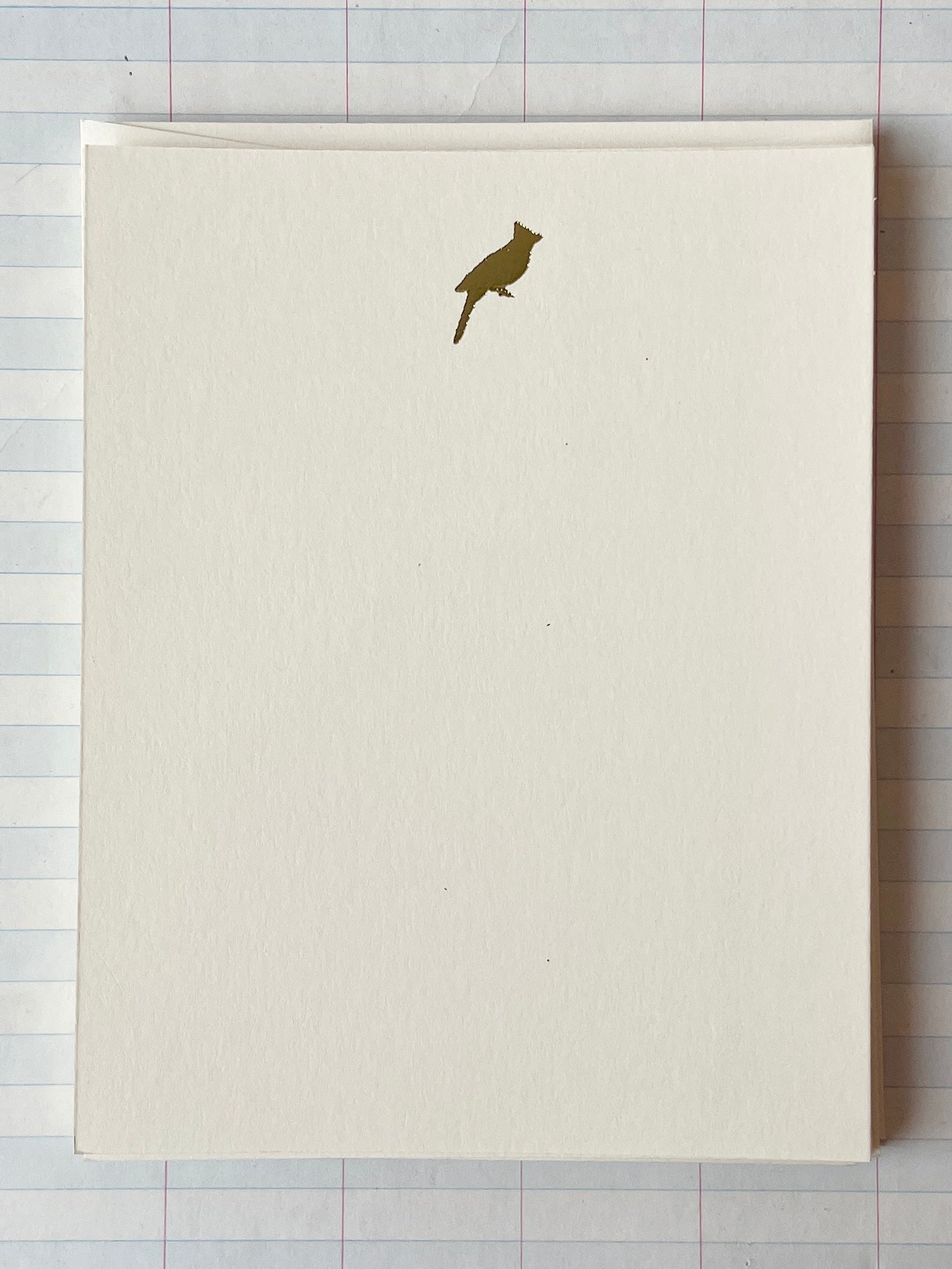 Tiny Cardinal Foil Pressed Stationery - PARCEL