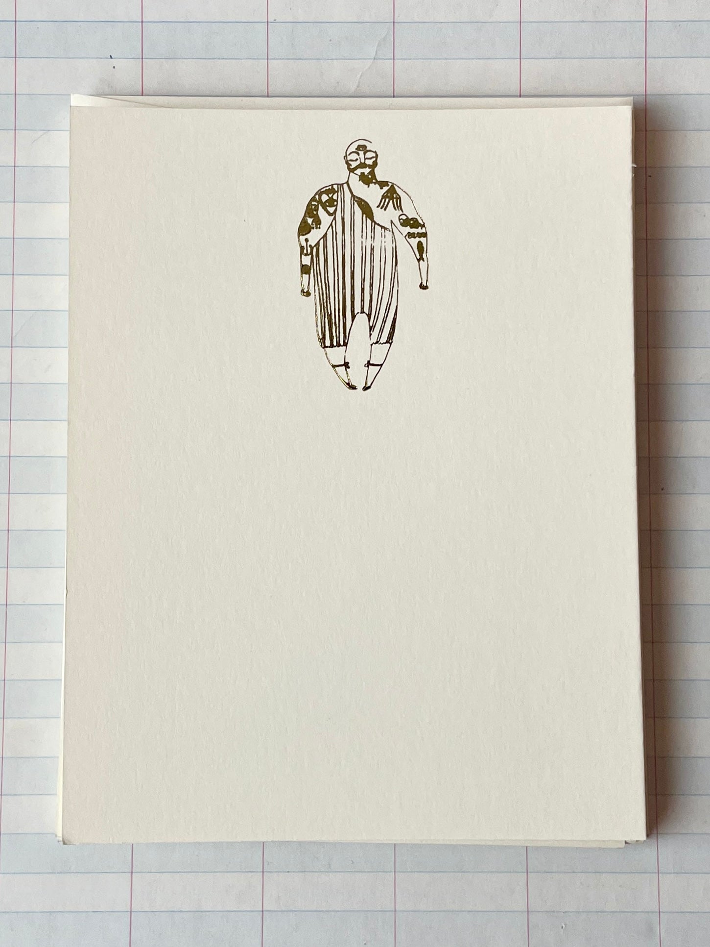 Tattooed Man Foil-Pressed Notecards - PARCEL