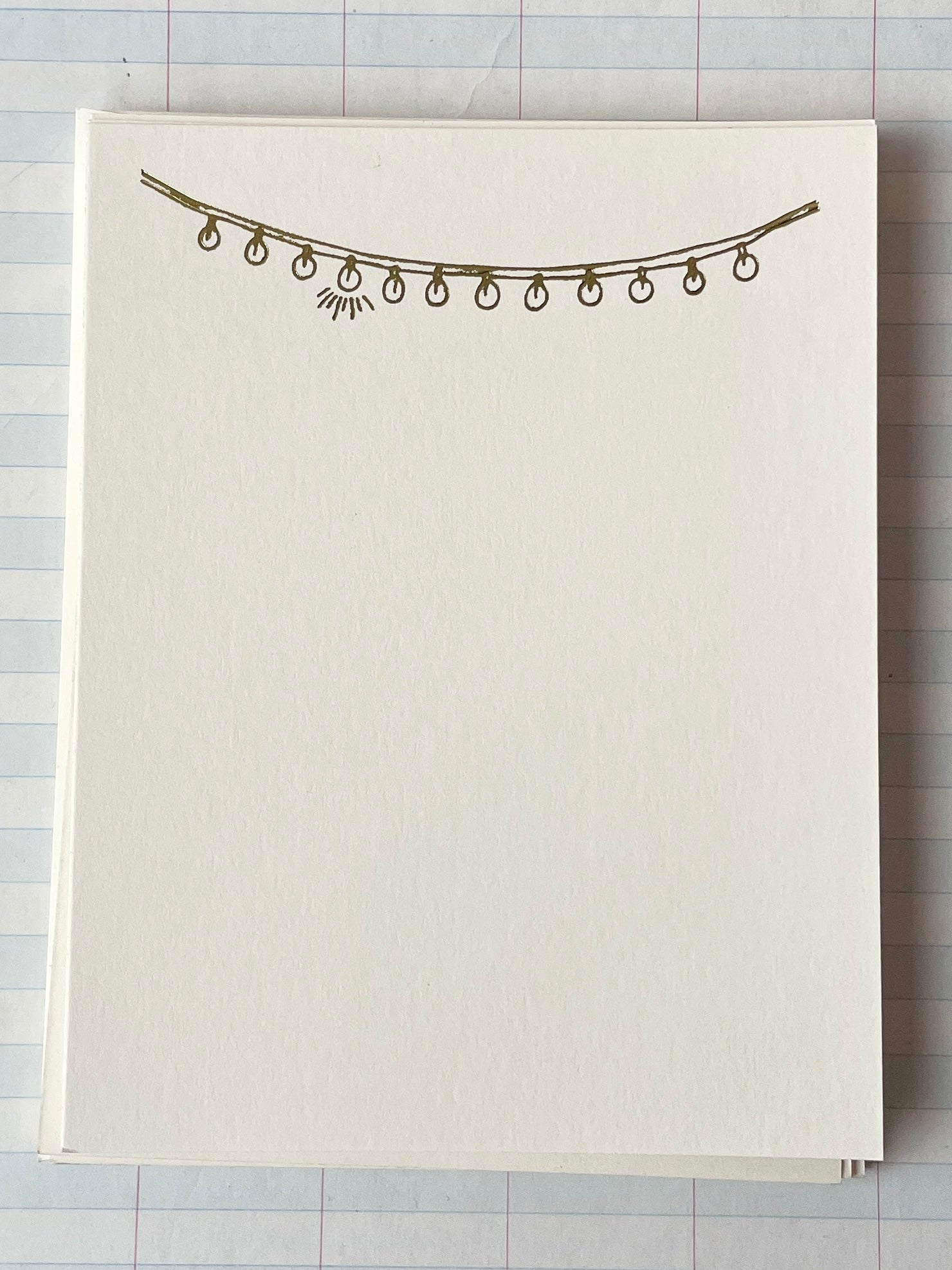 String of Lights Foil-pressed Notecards - PARCEL