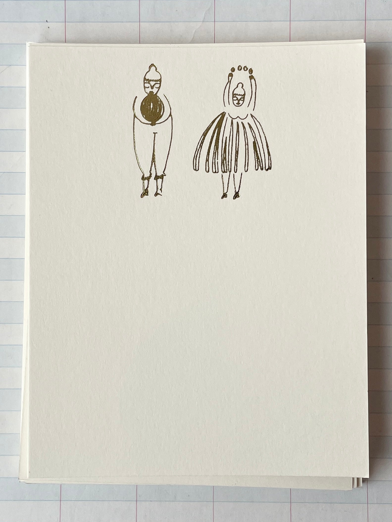 Fine Friends by Skippy Cotton Foil-pressed Notecards - PARCEL