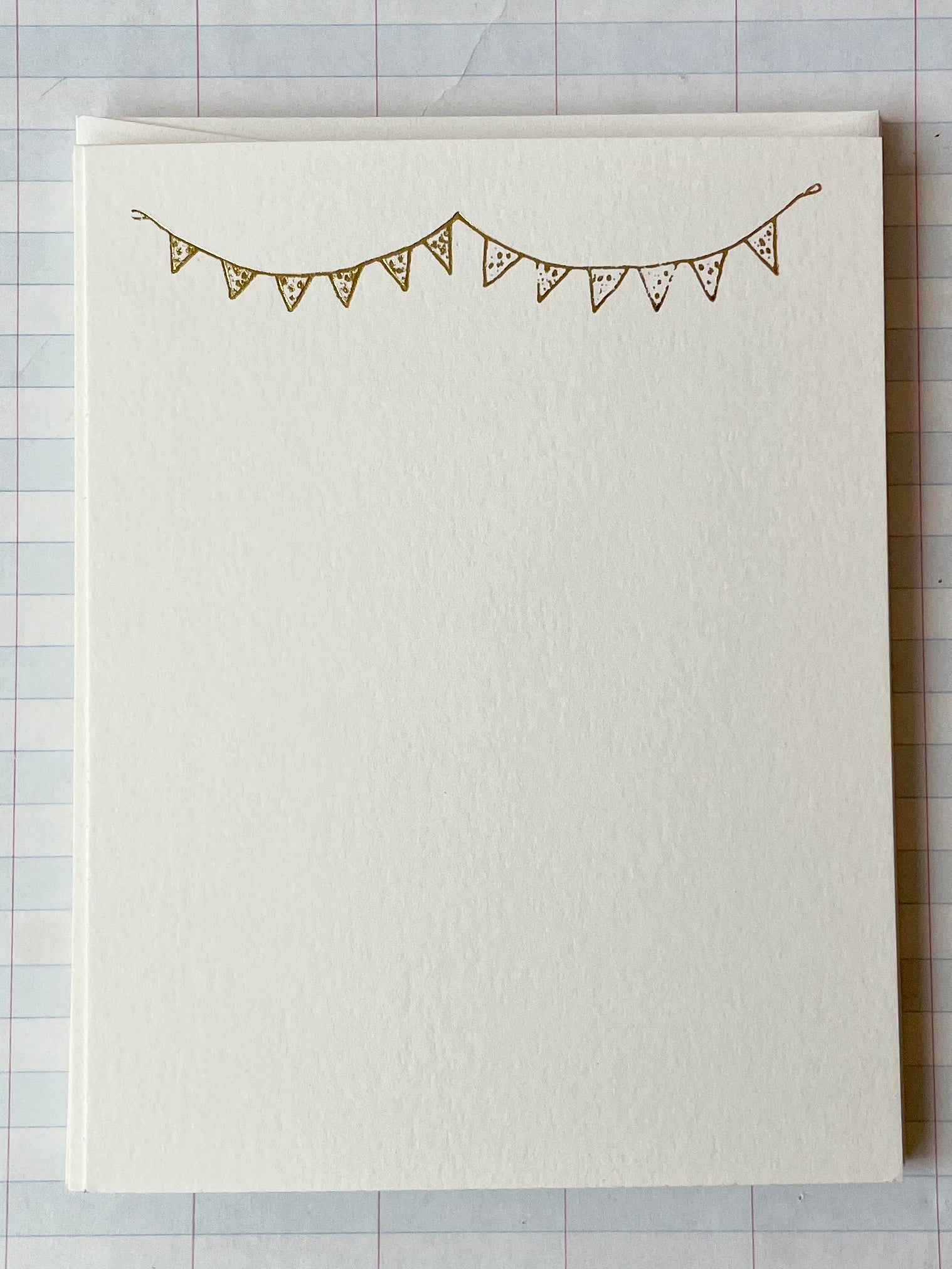 Confetti Bunting Foil-pressed Notecards - PARCEL