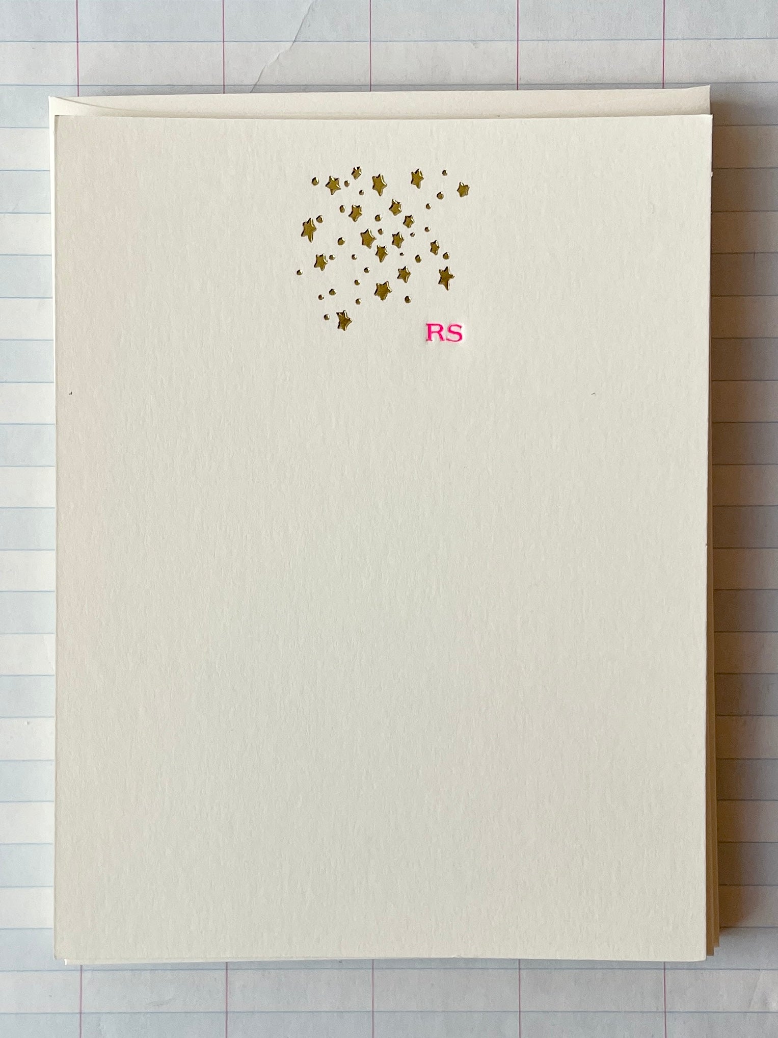 Star Cluster Gold Foil-pressed Monogram - PARCEL