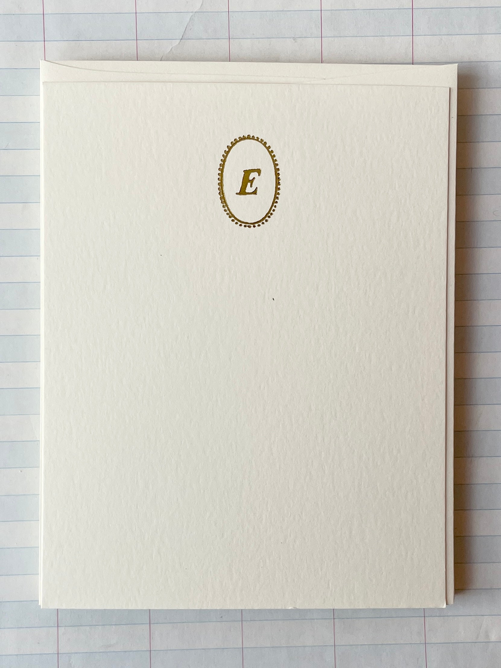 Ornate Gold Foil-pressed Oval Monogram - PARCEL